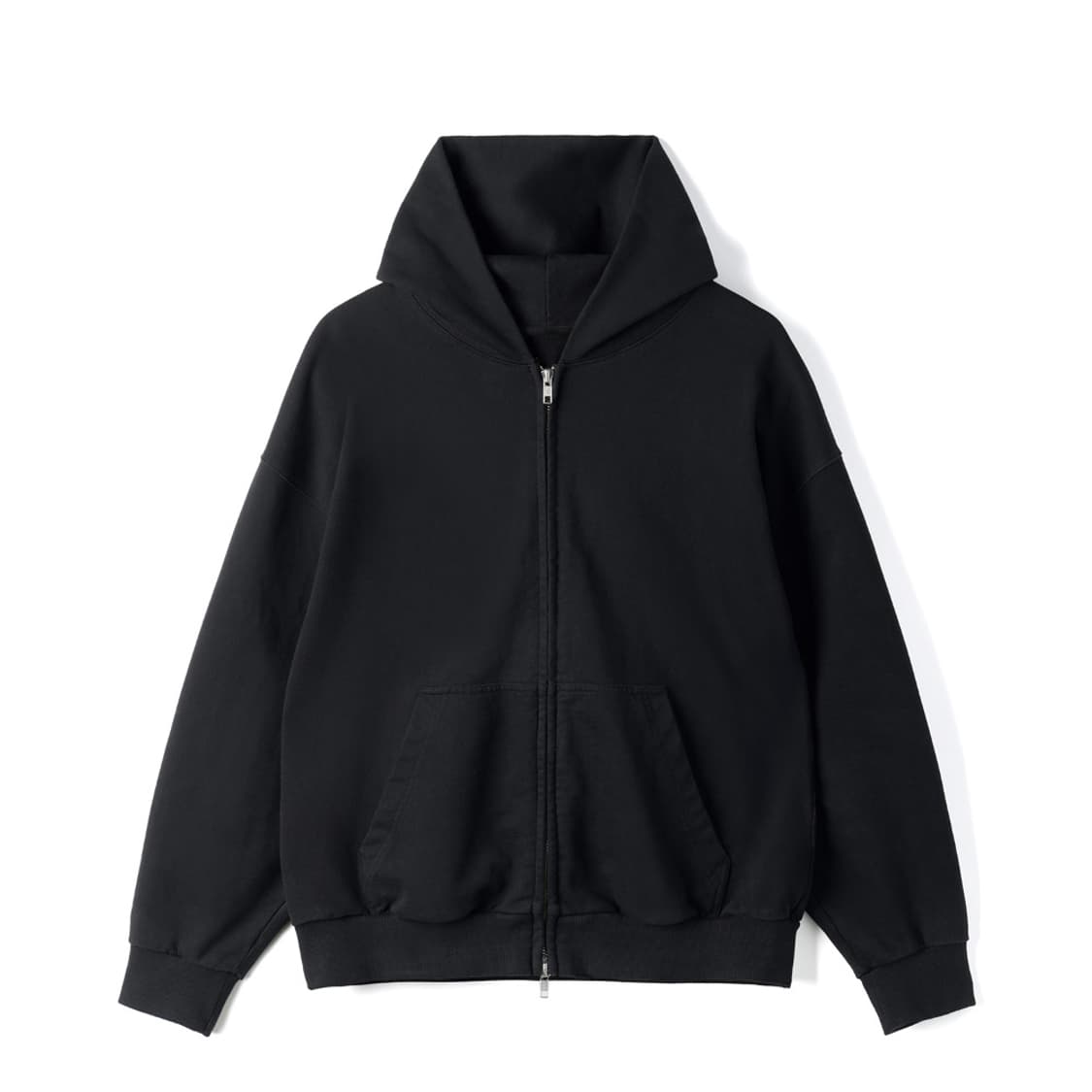 htae 80s VTG Hood Zip Raven Black 1(m) 상품이미지1