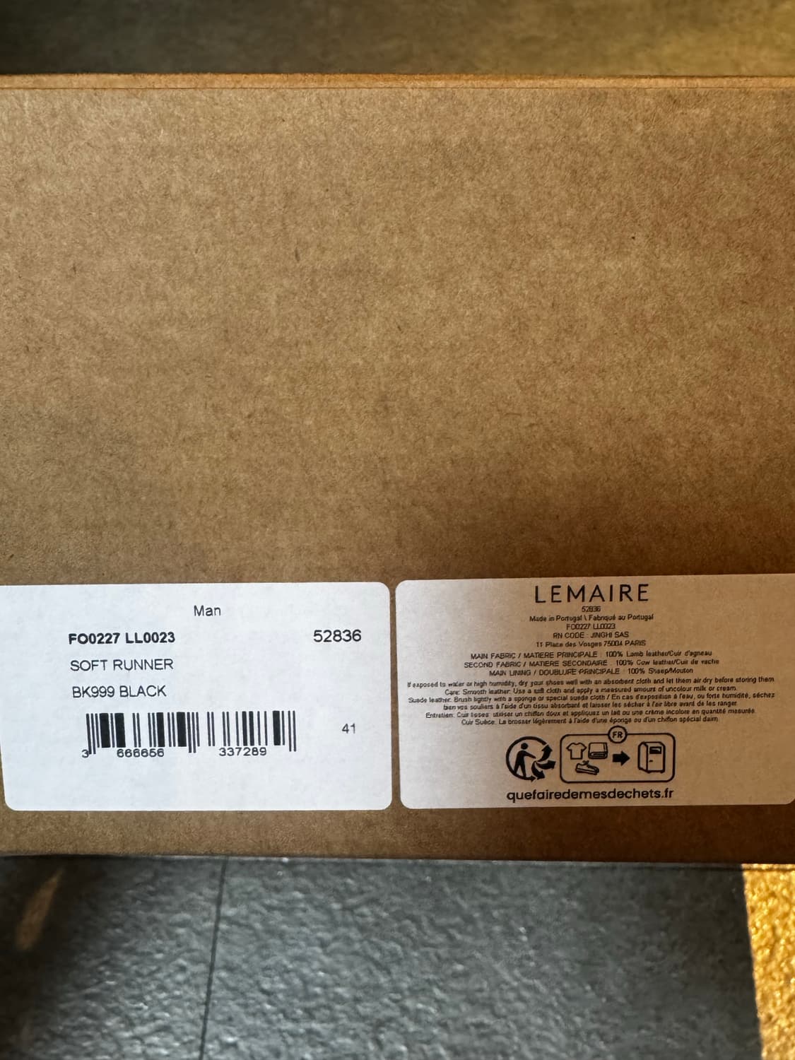 르메르 소프트러너 블랙 41 상품이미지9