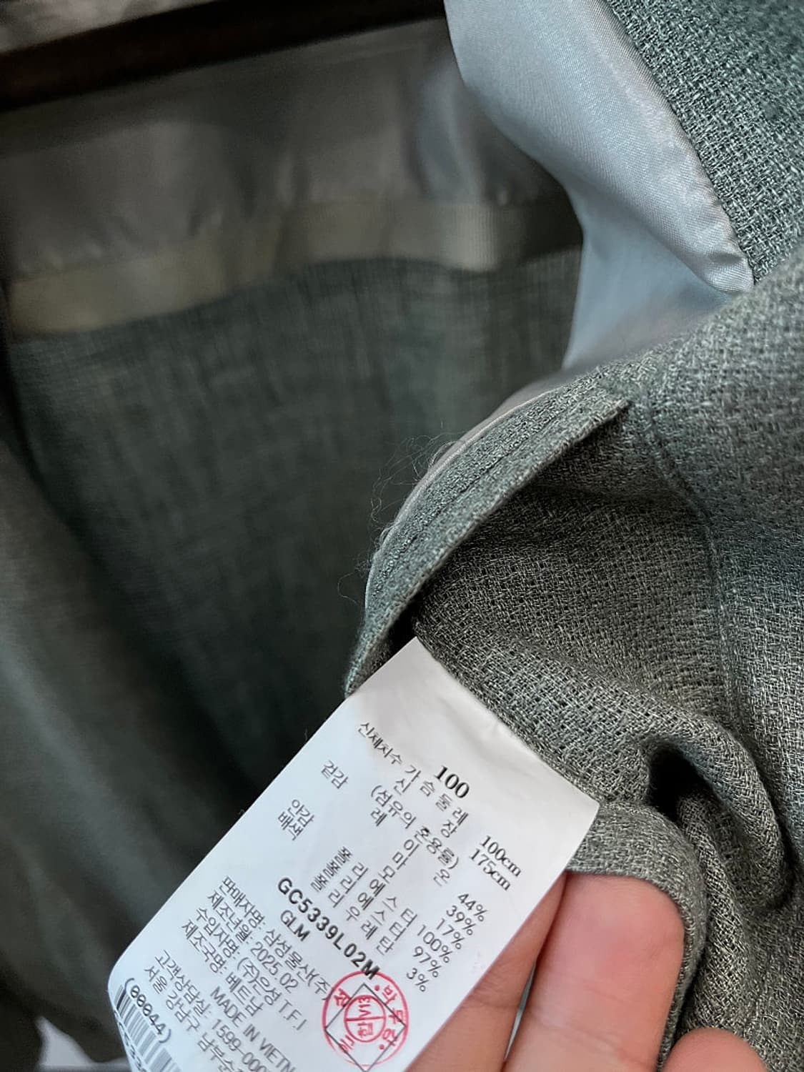 100) 갤럭시 25ss 린넨 블루종  상품이미지7