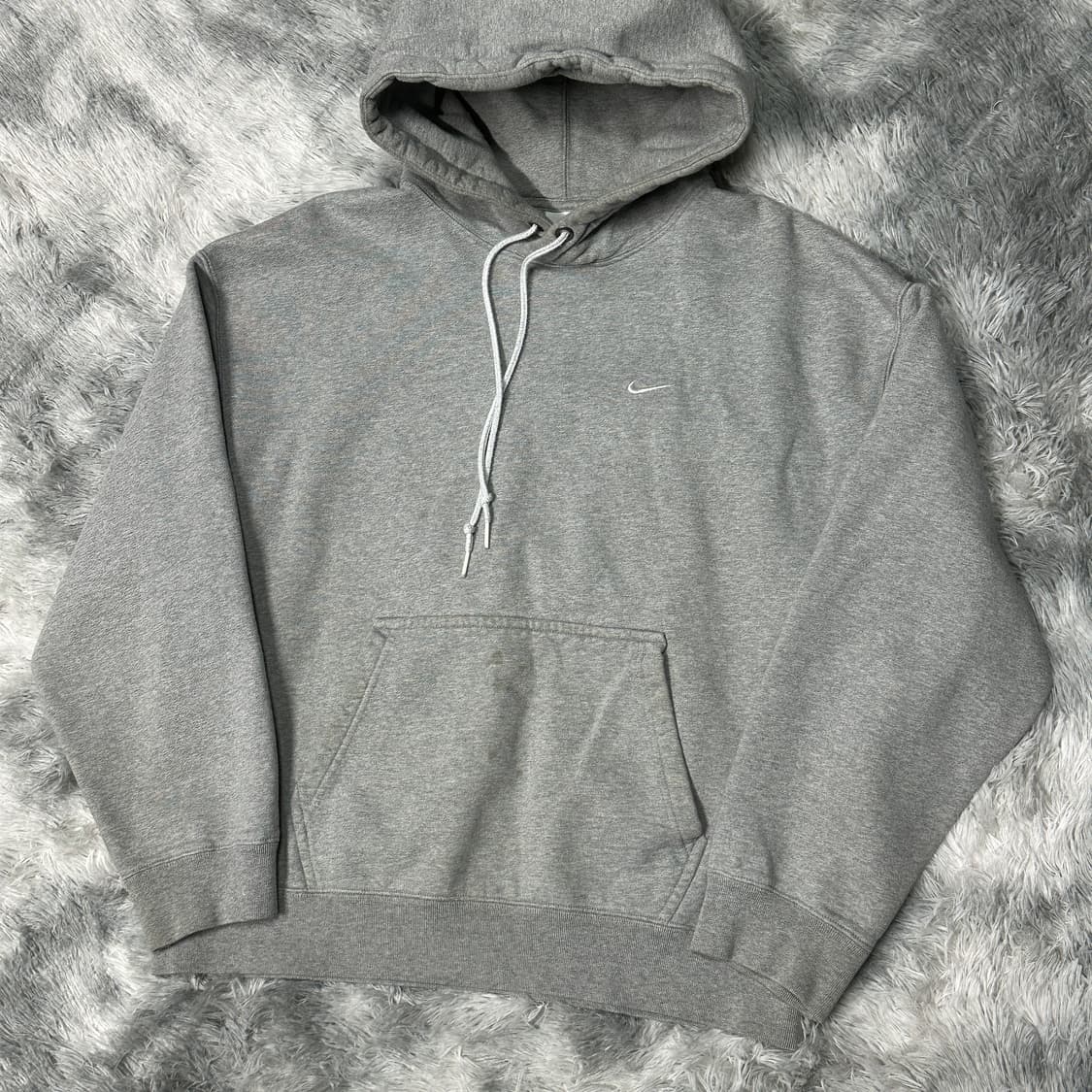 나이키 솔로스우시 플리스 그레이 후드 XL 상품이미지1