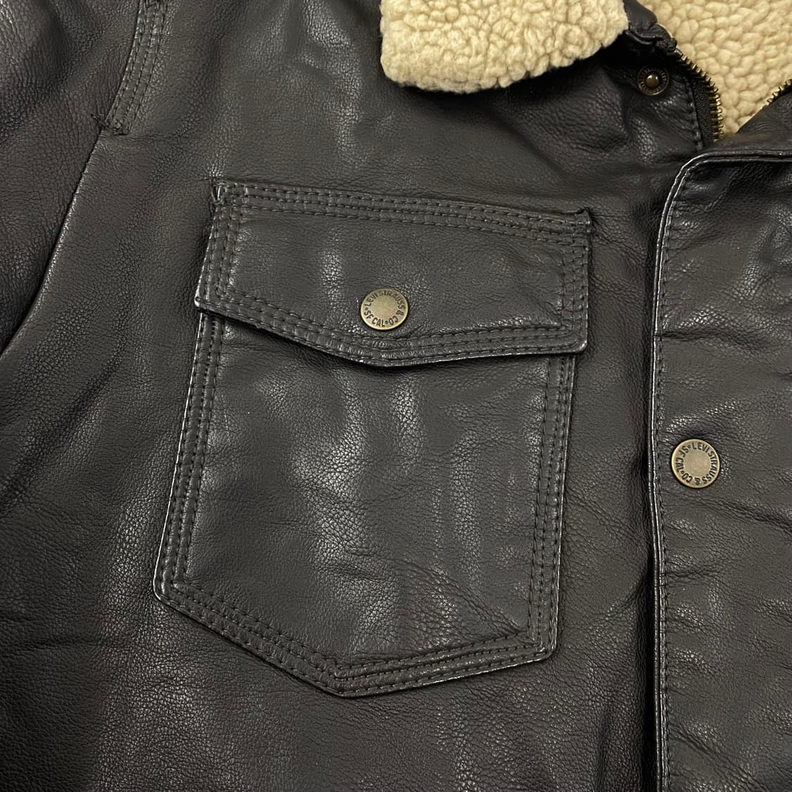 리바이스 레드 탭 블랙 레더 덱 자켓 (95) 상품이미지6