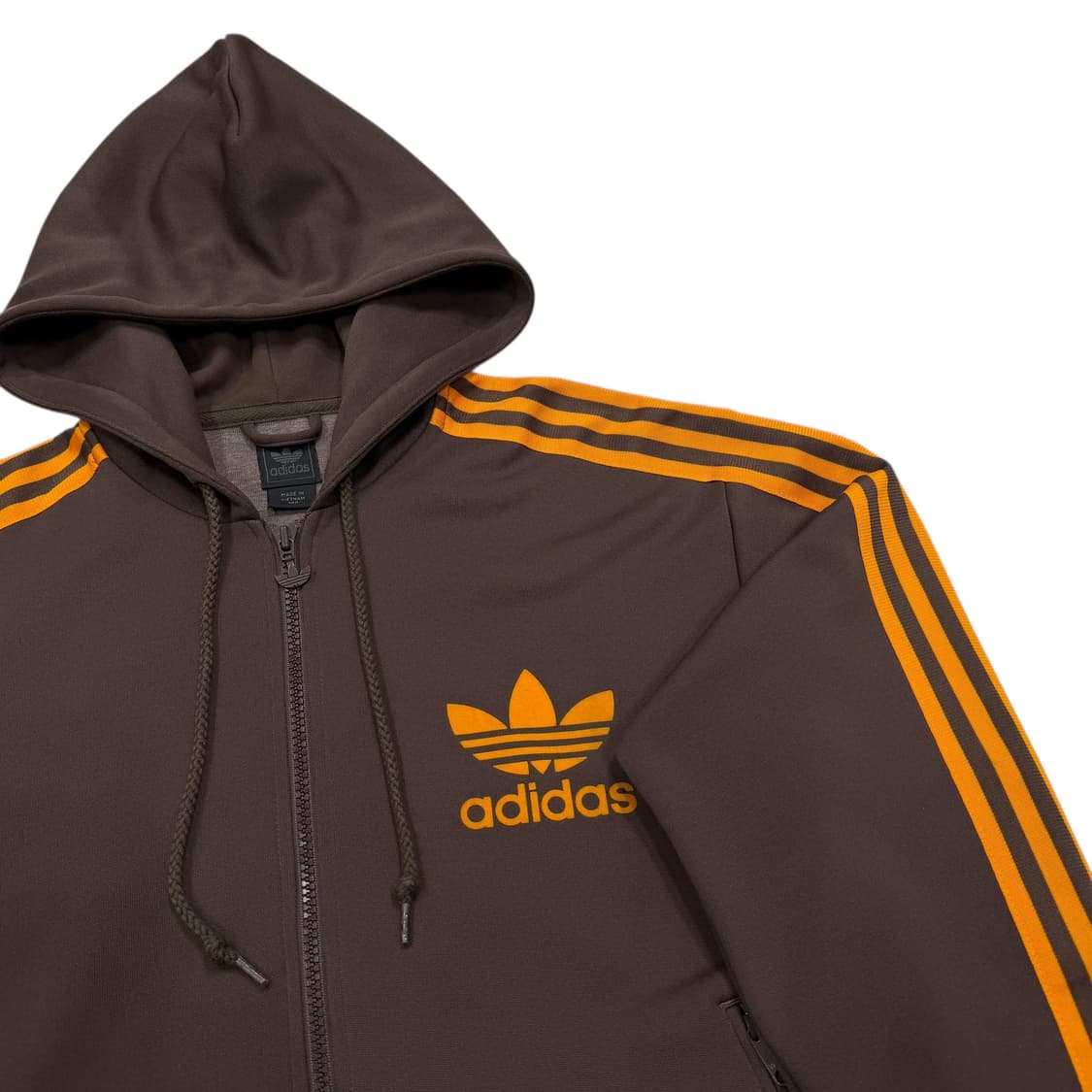 아디다스 빈티지 빅로고 코코아 브라운 져지 후드집업 자켓 L 100 상품이미지2