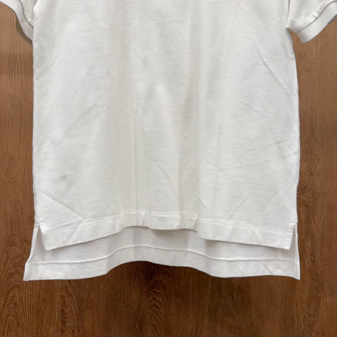 버버리 브릿 자수 로고 카라 반팔 피케 티셔츠 레귤러핏 화이트 상품이미지5