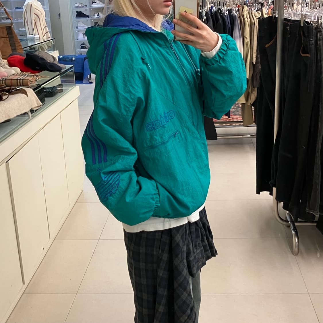 아디다스 파이어버드 후드 누빔 바람막이 상품이미지10