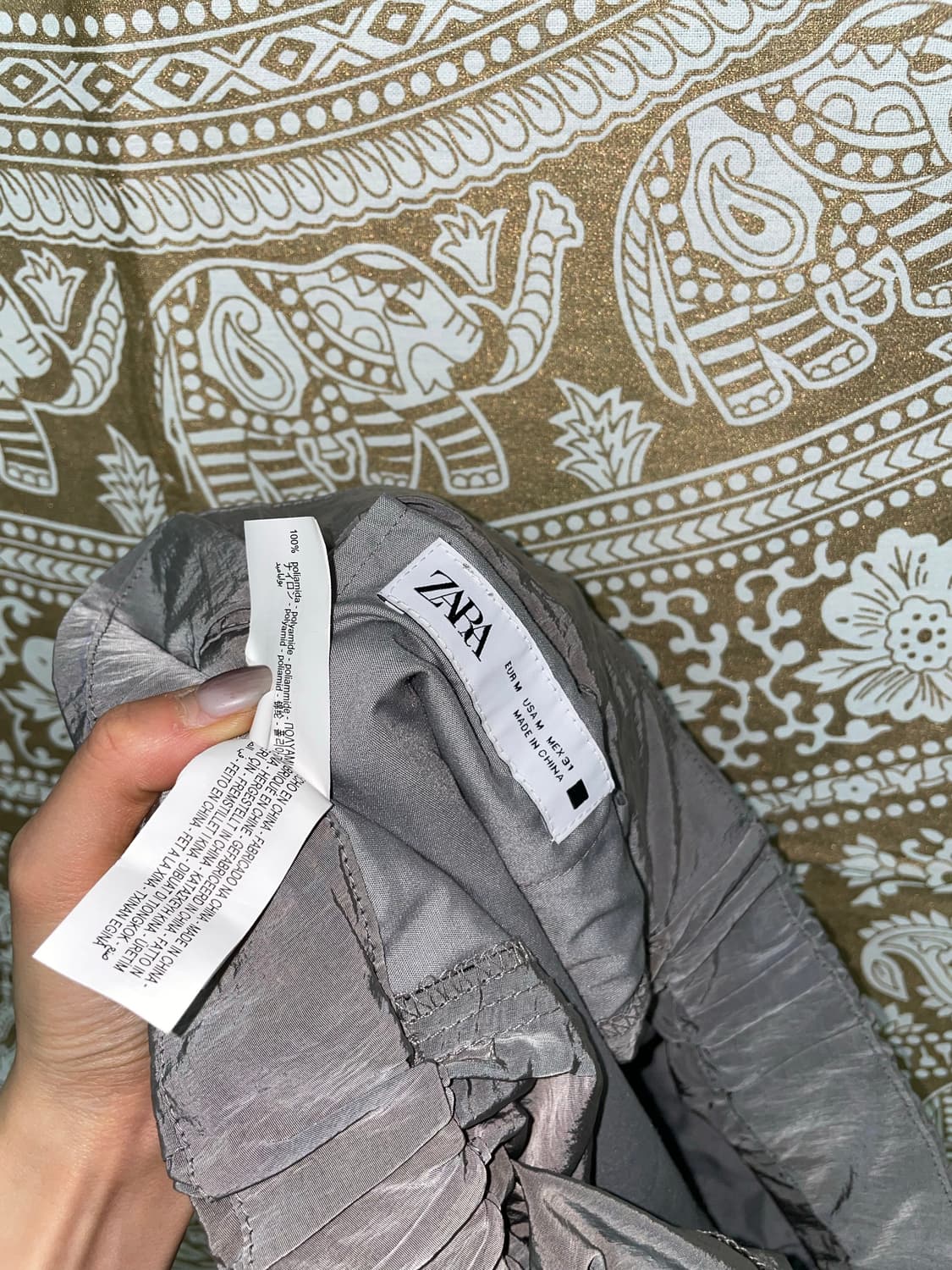 자라 실버 밴딩 우븐팬츠  상품이미지6