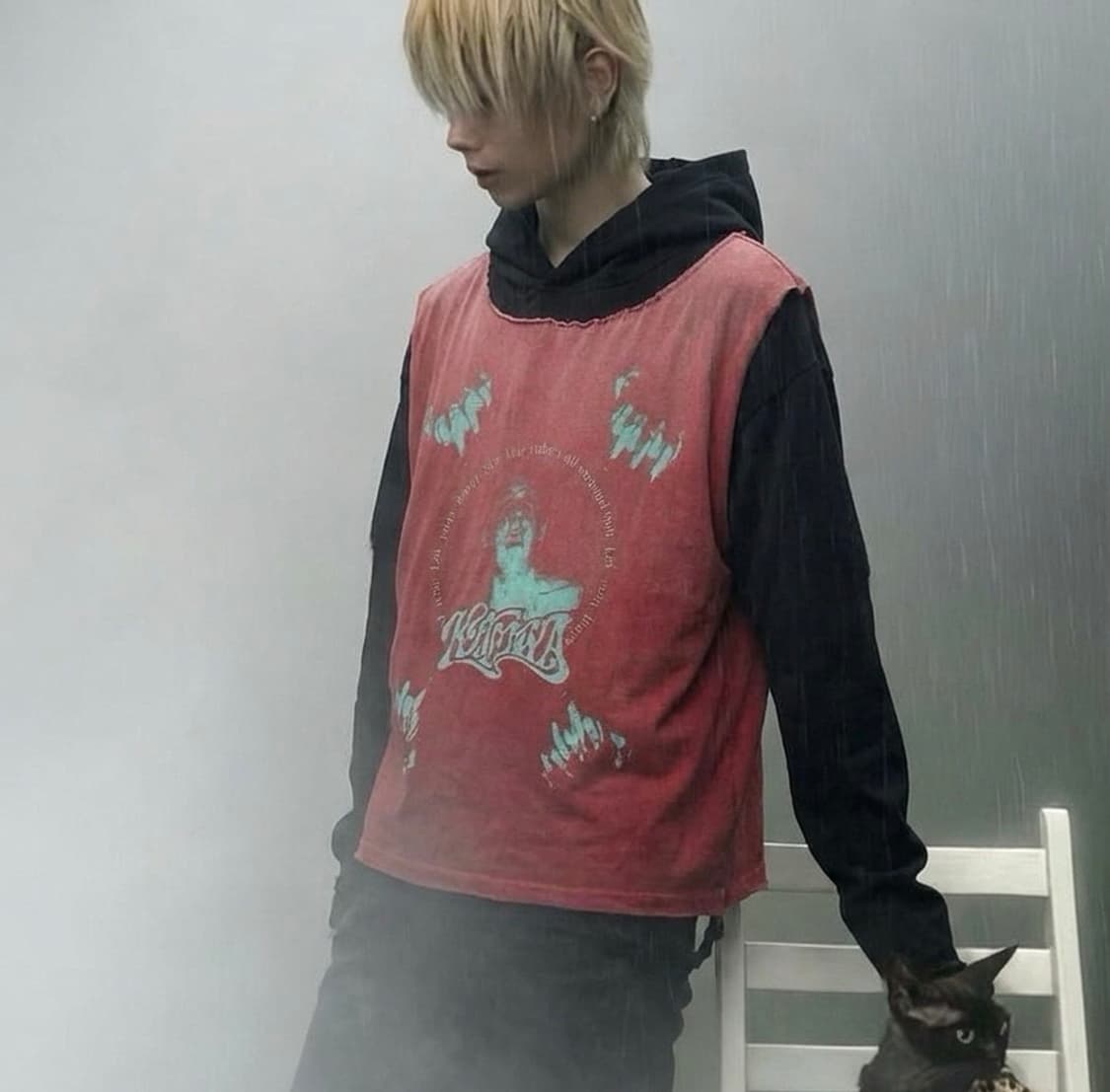 카미야 JEALOUSY BOY 도킹 레이어드 후드 롱슬리브 상품이미지1
