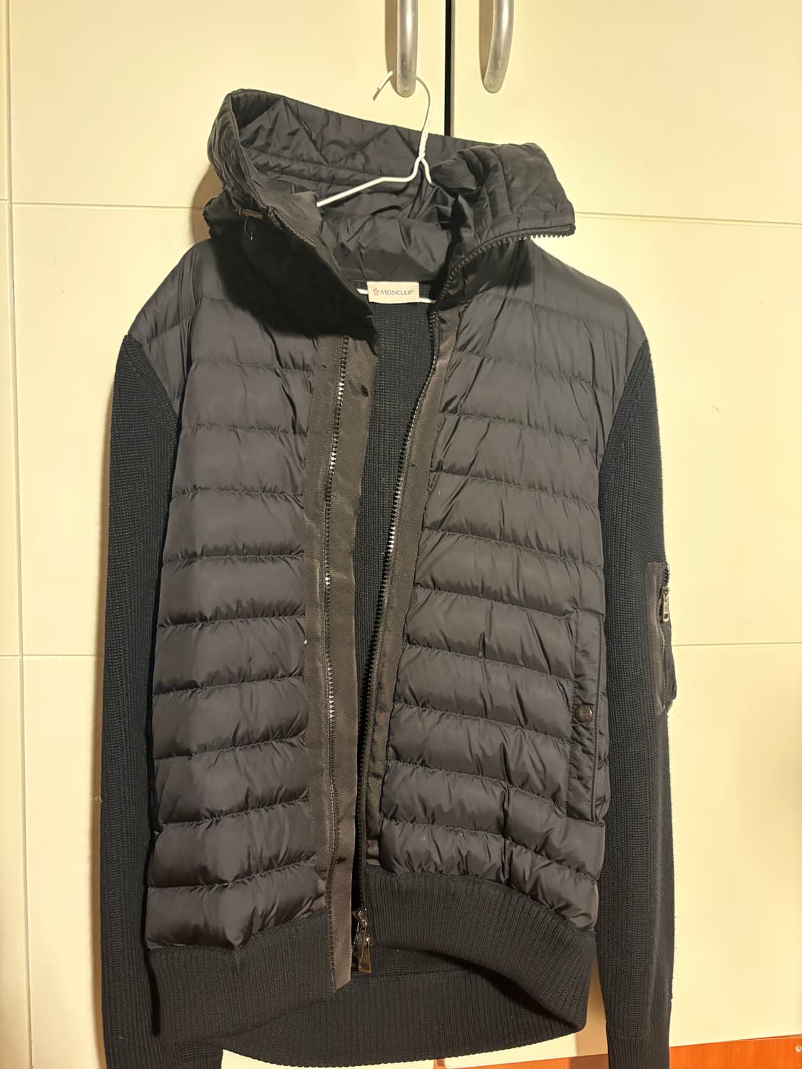 몽클레르 패딩 울 후디 블랙 L 상품이미지2