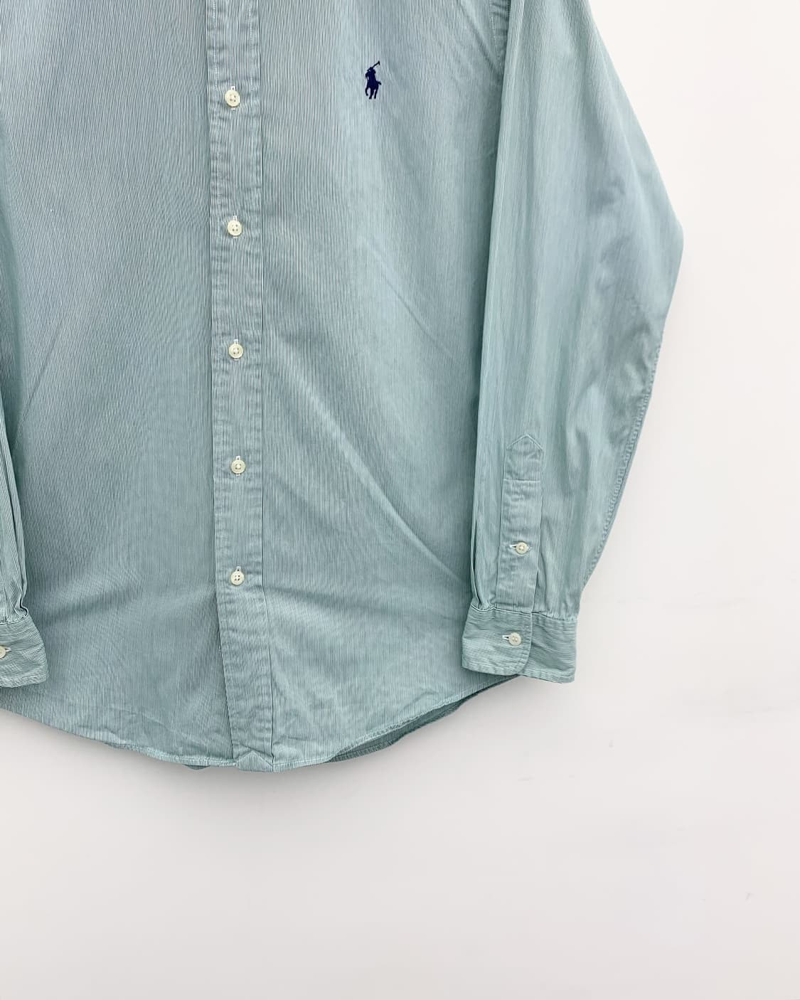 폴로 랄프로렌 그린 스트라이프 블루 포니 셔츠 상품이미지4