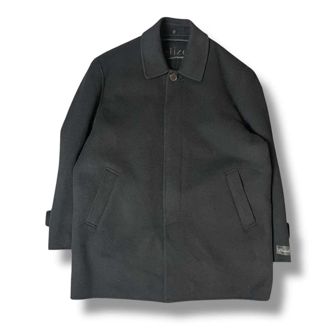 netizen 핸드메이드 울 블랙 반코트 100 상품이미지1