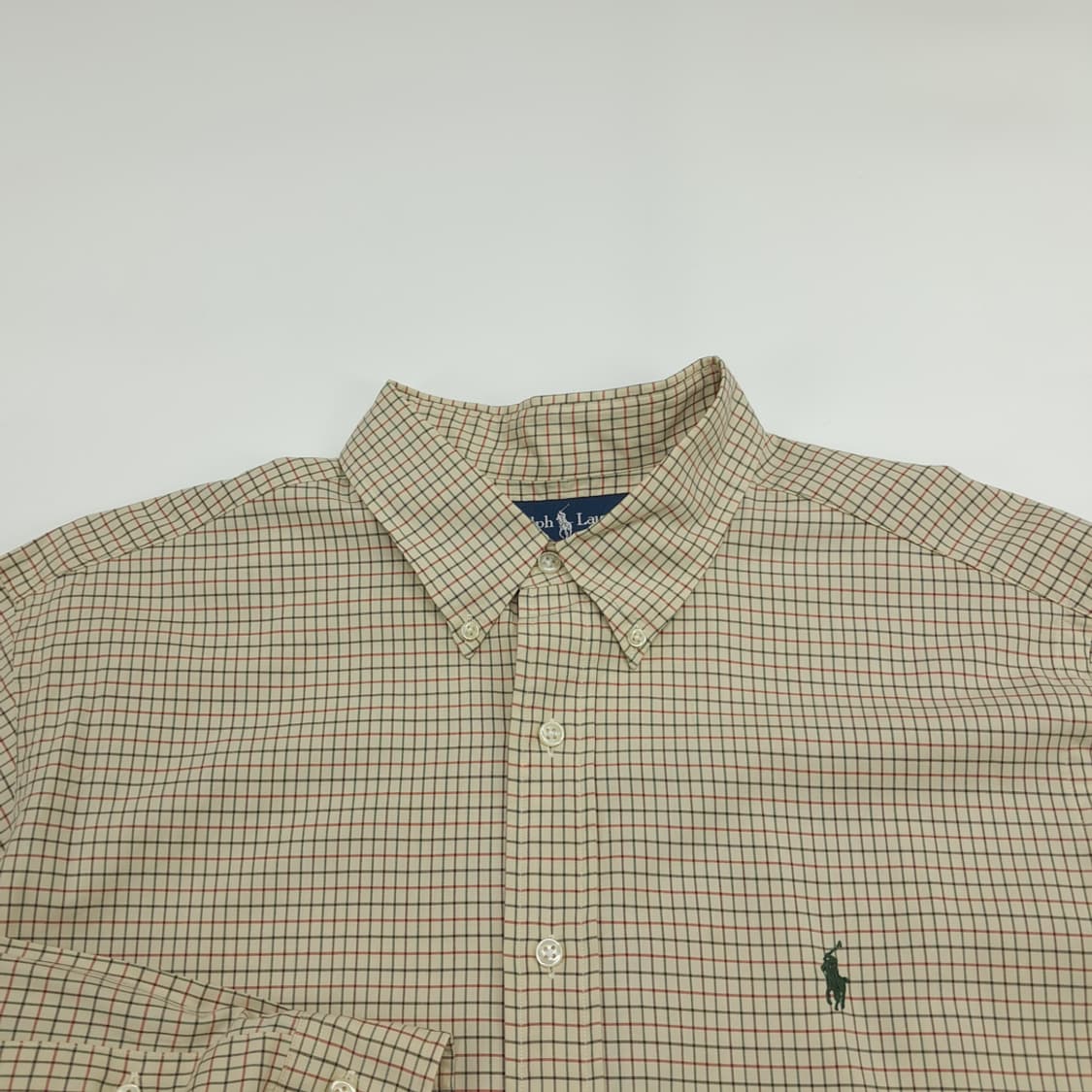 Co877 2XL 폴로 랄프로렌 클래식 마이크로체크 긴팔 셔츠 남방 상품이미지3