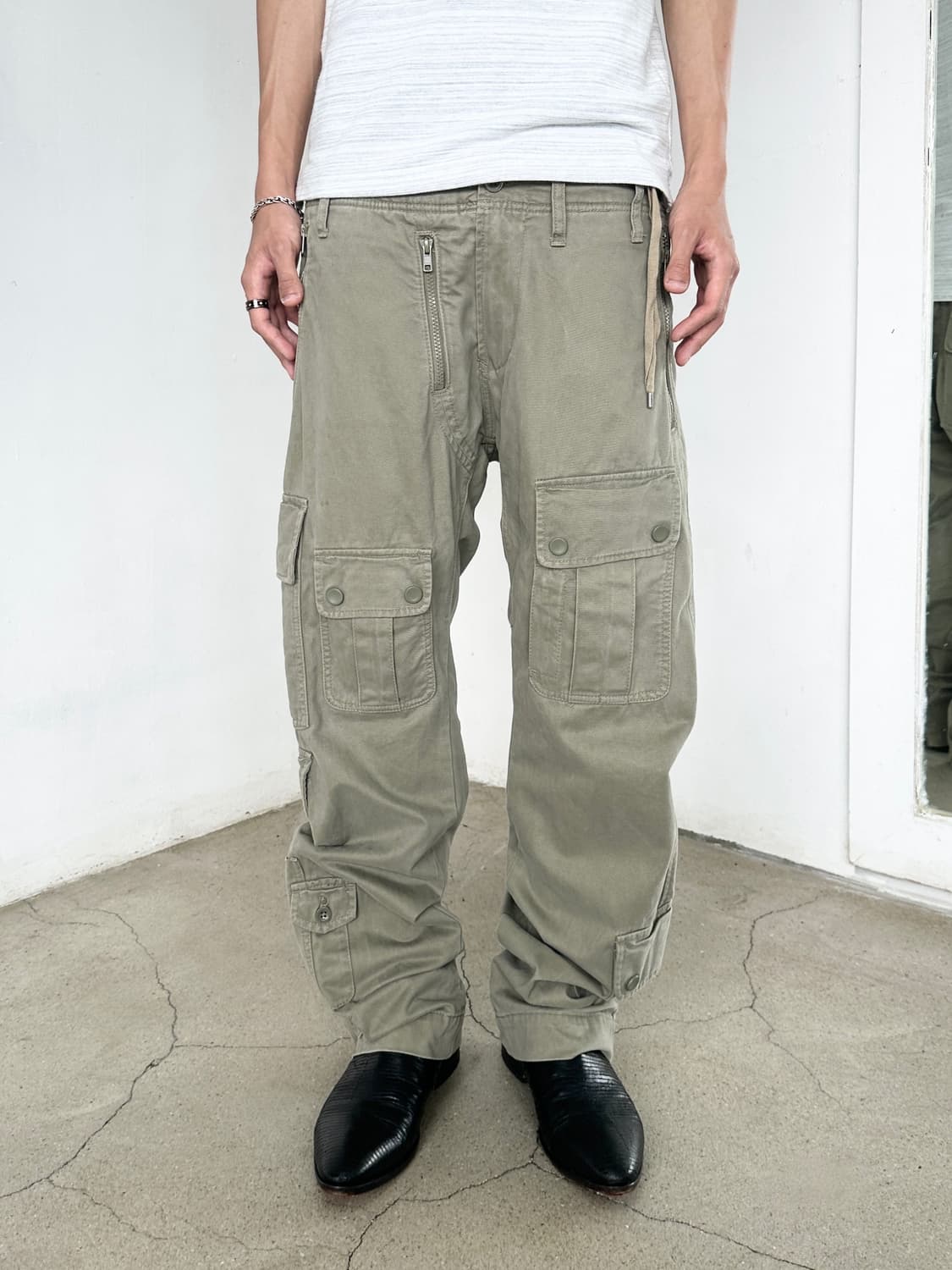 00‘s 디젤 비대칭 멀티 포켓 카고 팬츠 상품이미지1