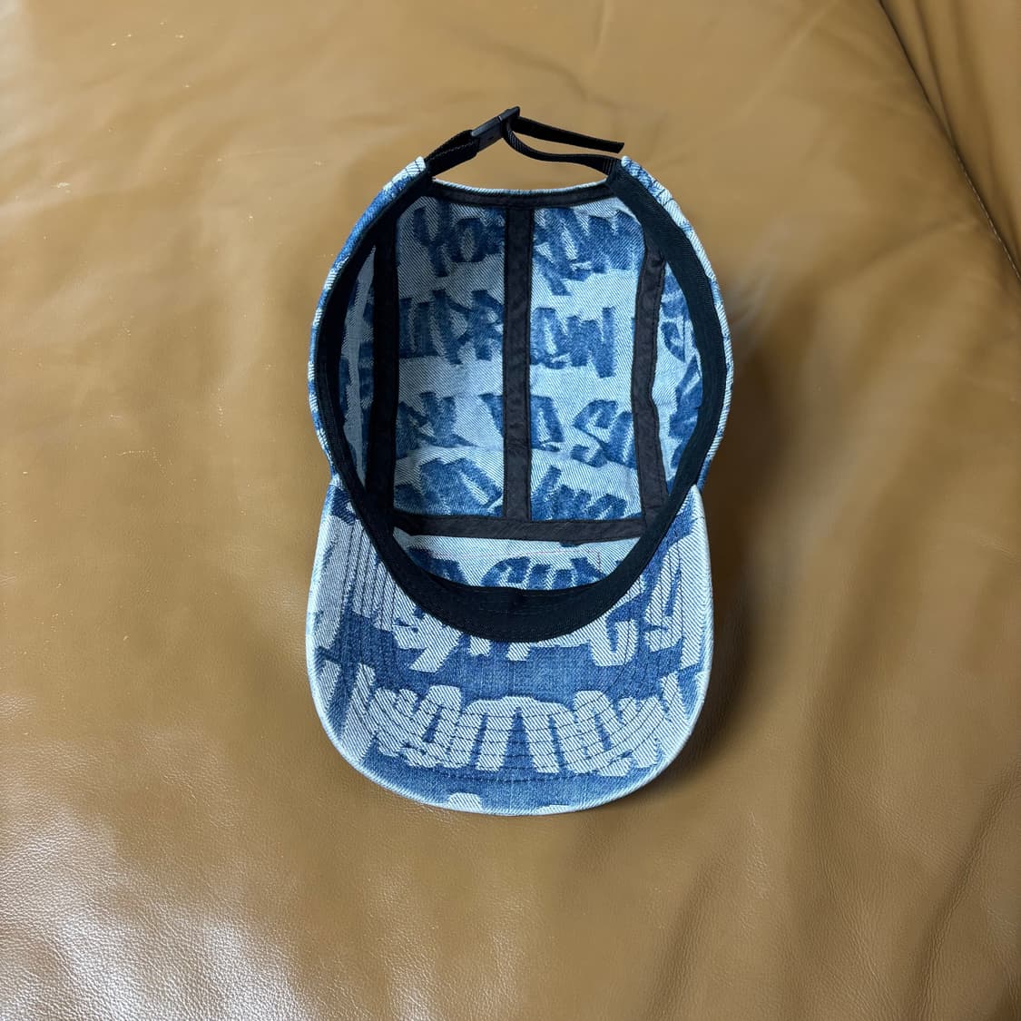 슈프림 캠프캡 모자 박스로고 워시드 데님 상품이미지6