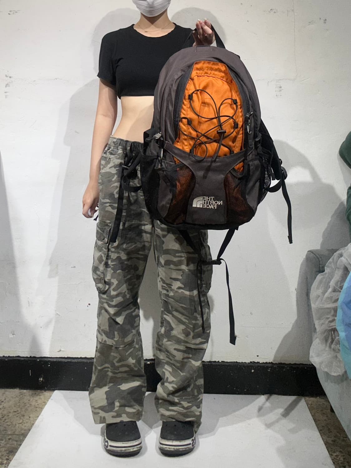 노스페이스 오렌지 등산용 가방 책가방 상품이미지2