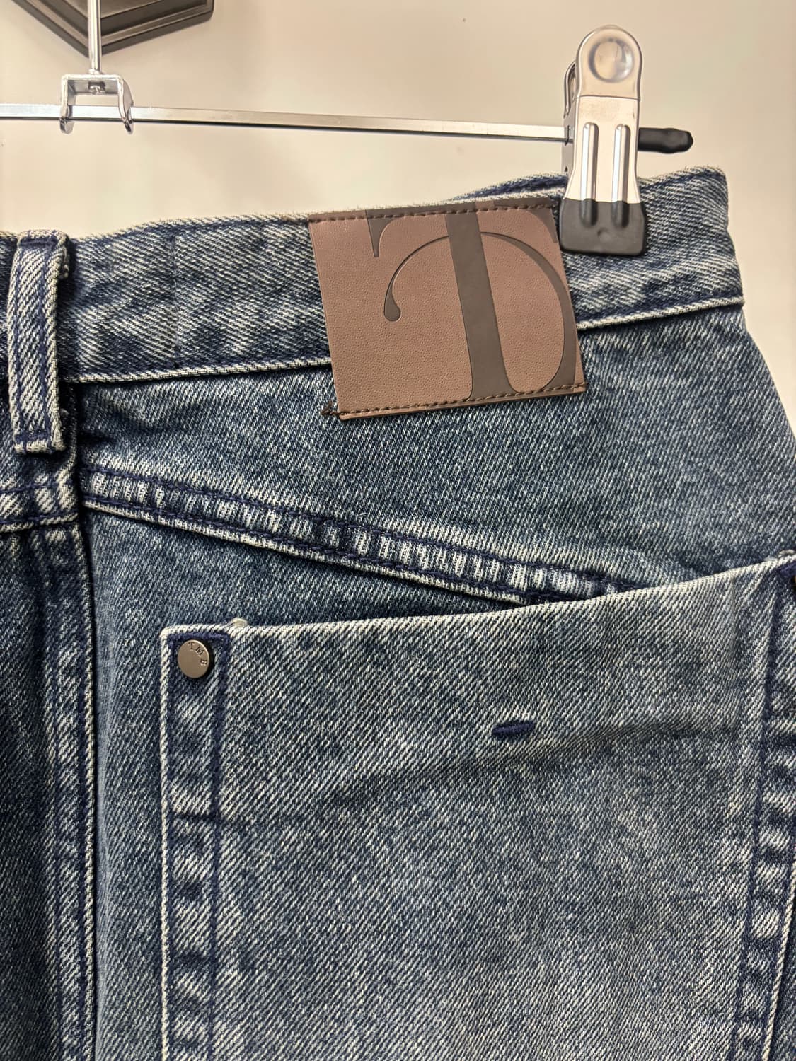 트리밍버드 Incision Denim Set-up 스커트 다크블루 상품이미지6