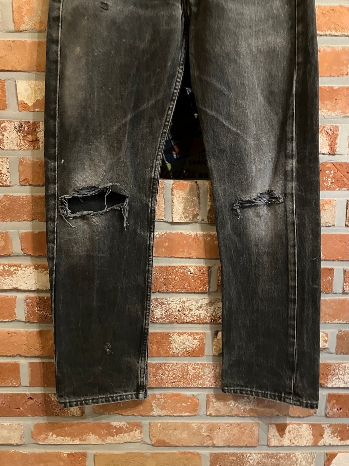 90s USA 빈티지 리바이스 501 0660 블랙진 흑청 데님 팬츠 상품이미지4