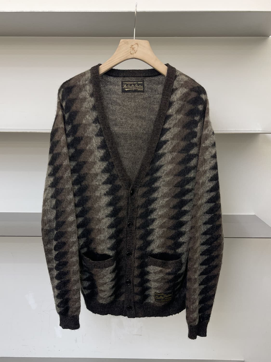 와코마리아 12aw 다이아몬드 모헤어 가디건 상품이미지1