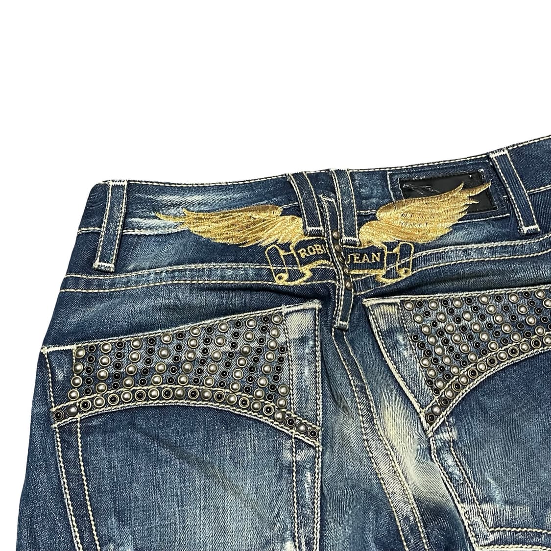 [28] 로빈스진 Y2K 빈티지 날개 데님 청바지 상품이미지2