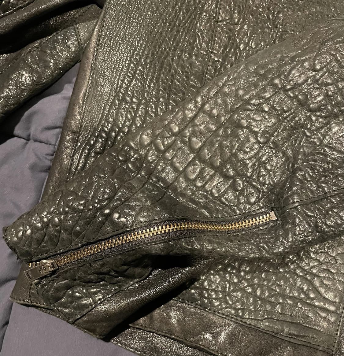 헬무트 랭 텍스처드 레더 모토 자켓 상품이미지4