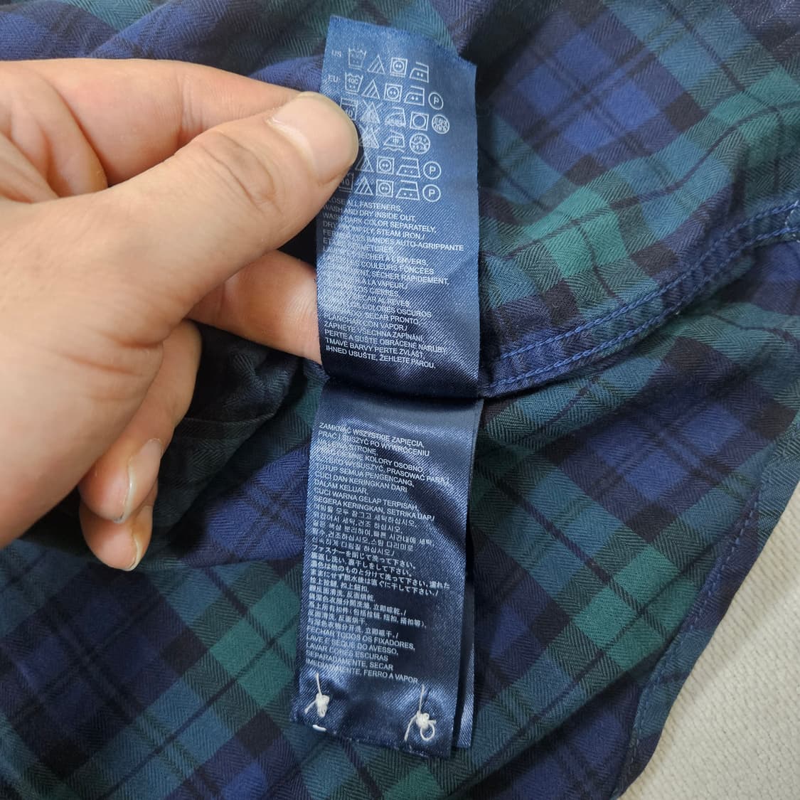 L 타미힐피거 체크패턴 슬림핏 셔츠 0312Y 상품이미지5