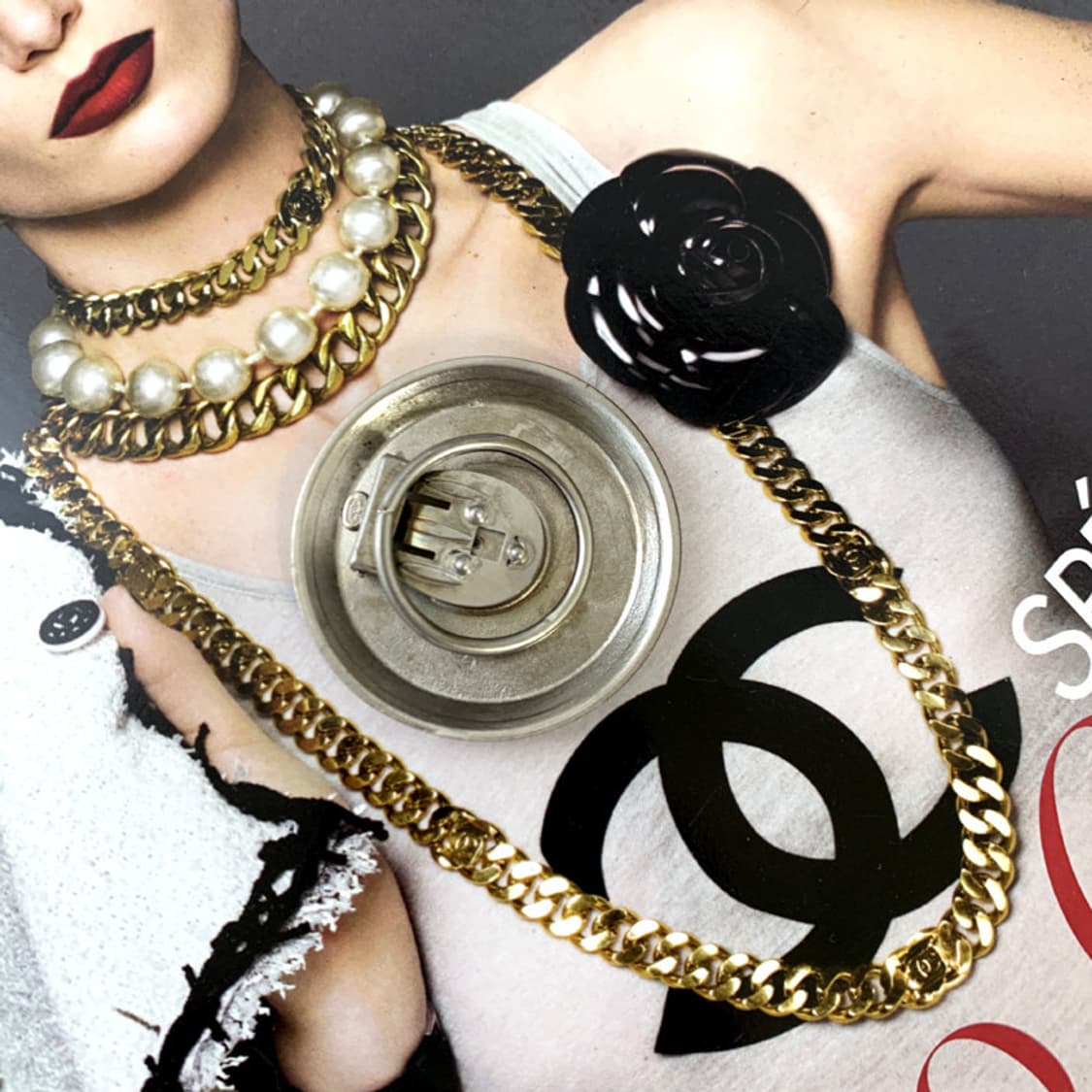 샤넬 빈티지 머니클립 브로치 스카프링 99P 상품이미지2