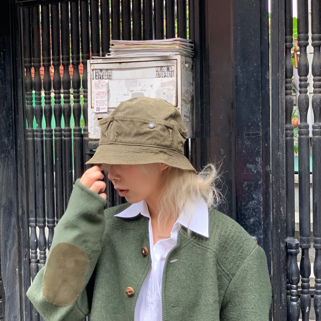 *레어* 캐피탈 카고 타입 코듀로이 버킷햇 상품이미지8