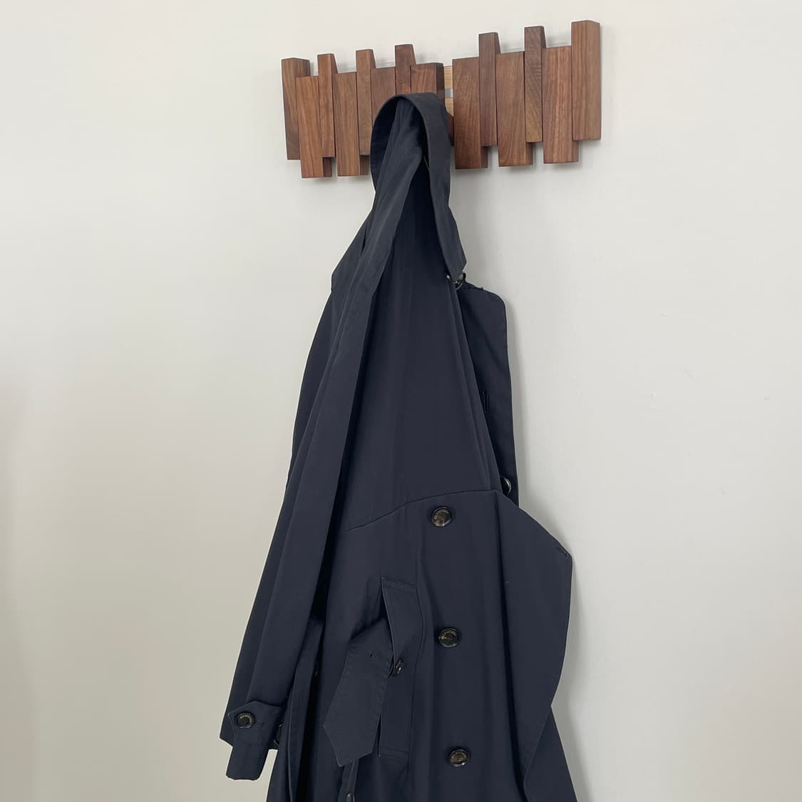 뎀나 발렌시아가 아카이브 트렌치 비대칭 네이비 트렌치 코트 상품이미지4
