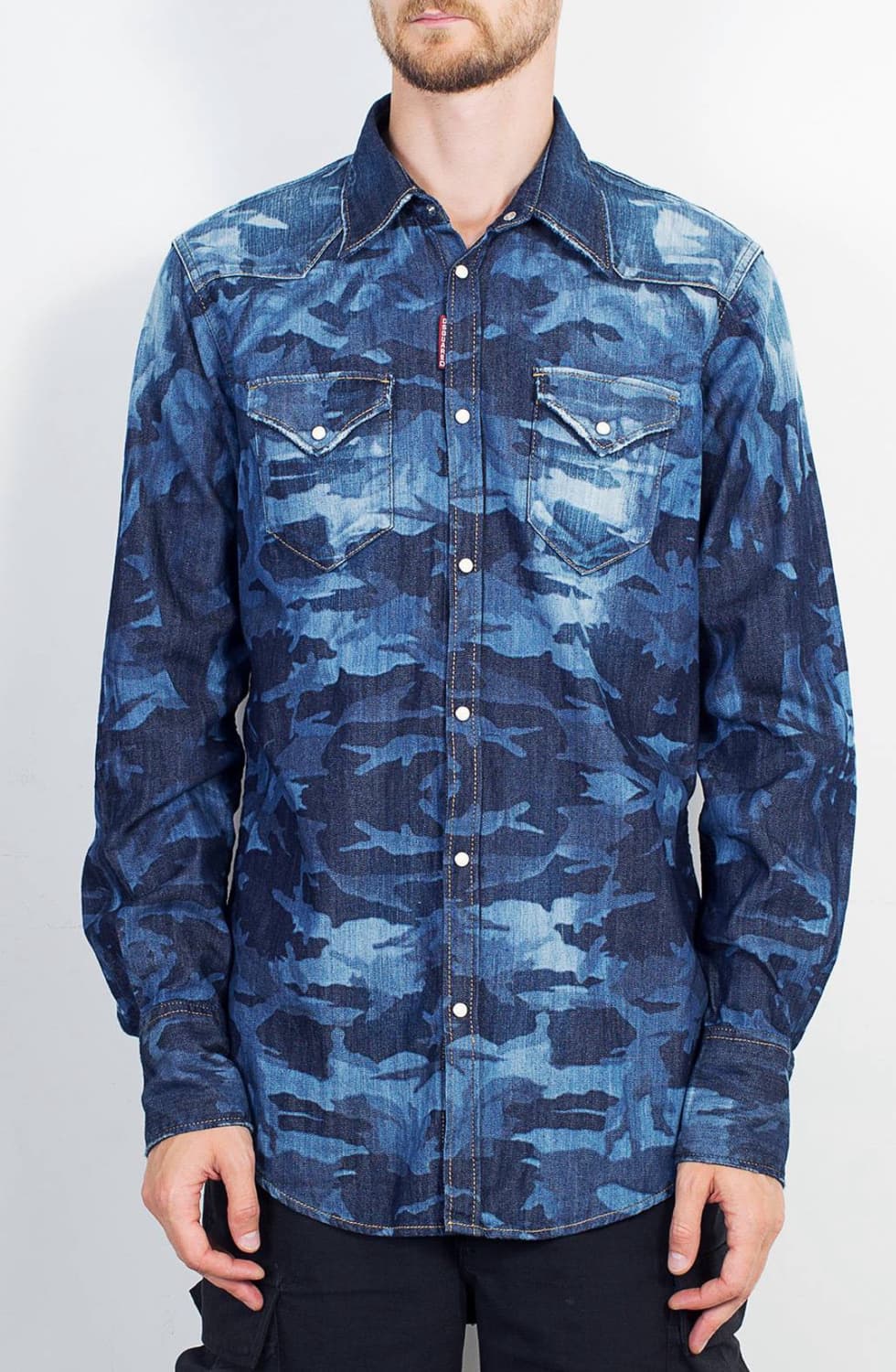 DSQUARED2 디스퀘어드 카모플라쥬 웨스턴 셔츠(데님-코튼) 상품이미지2
