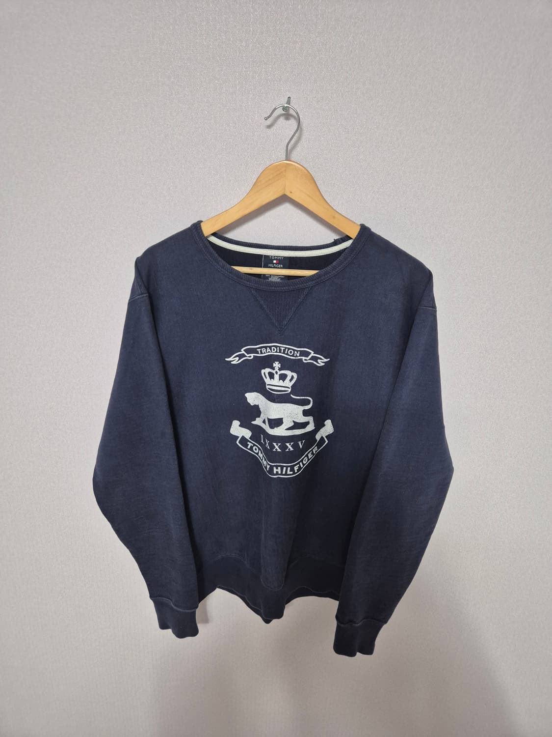 00s Tommy hilfiger 리버스위브 스웻셔츠 (XL) 상품이미지1