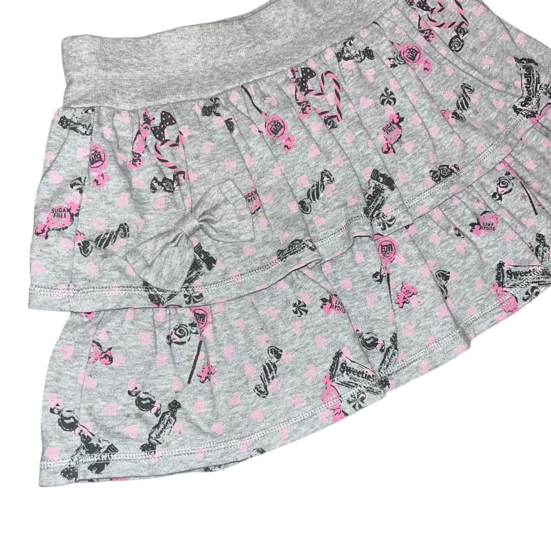 캔디 프린팅 리본 밴딩 캉캉 스커트 키치갸루y2k 상품이미지2