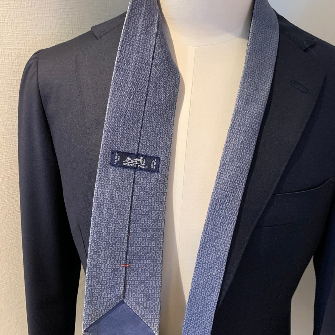 에르메스 빈티지 중고넥타이 B+등급 8cm 신형라벨 상품이미지2