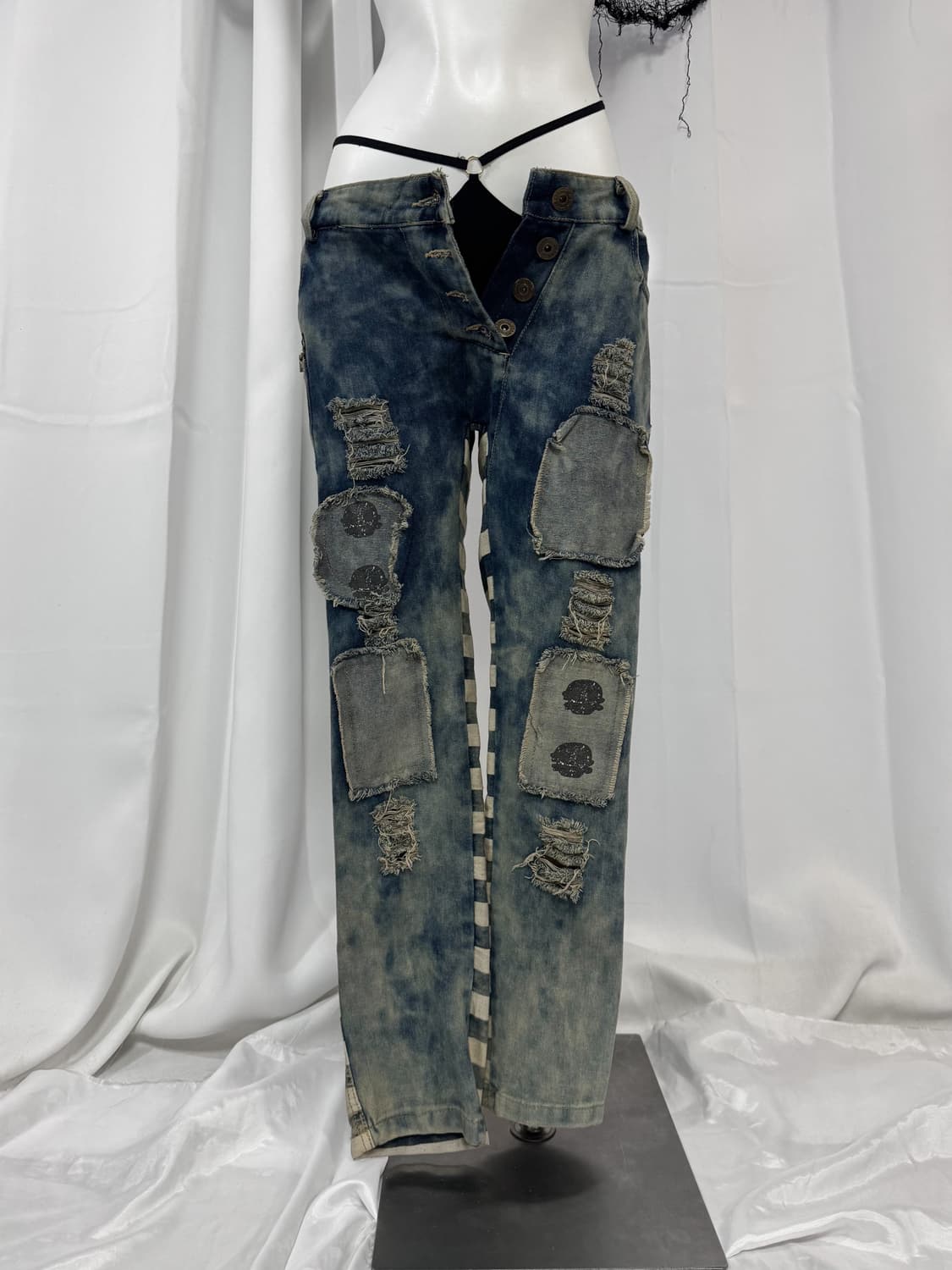 skull denim pants 상품이미지1