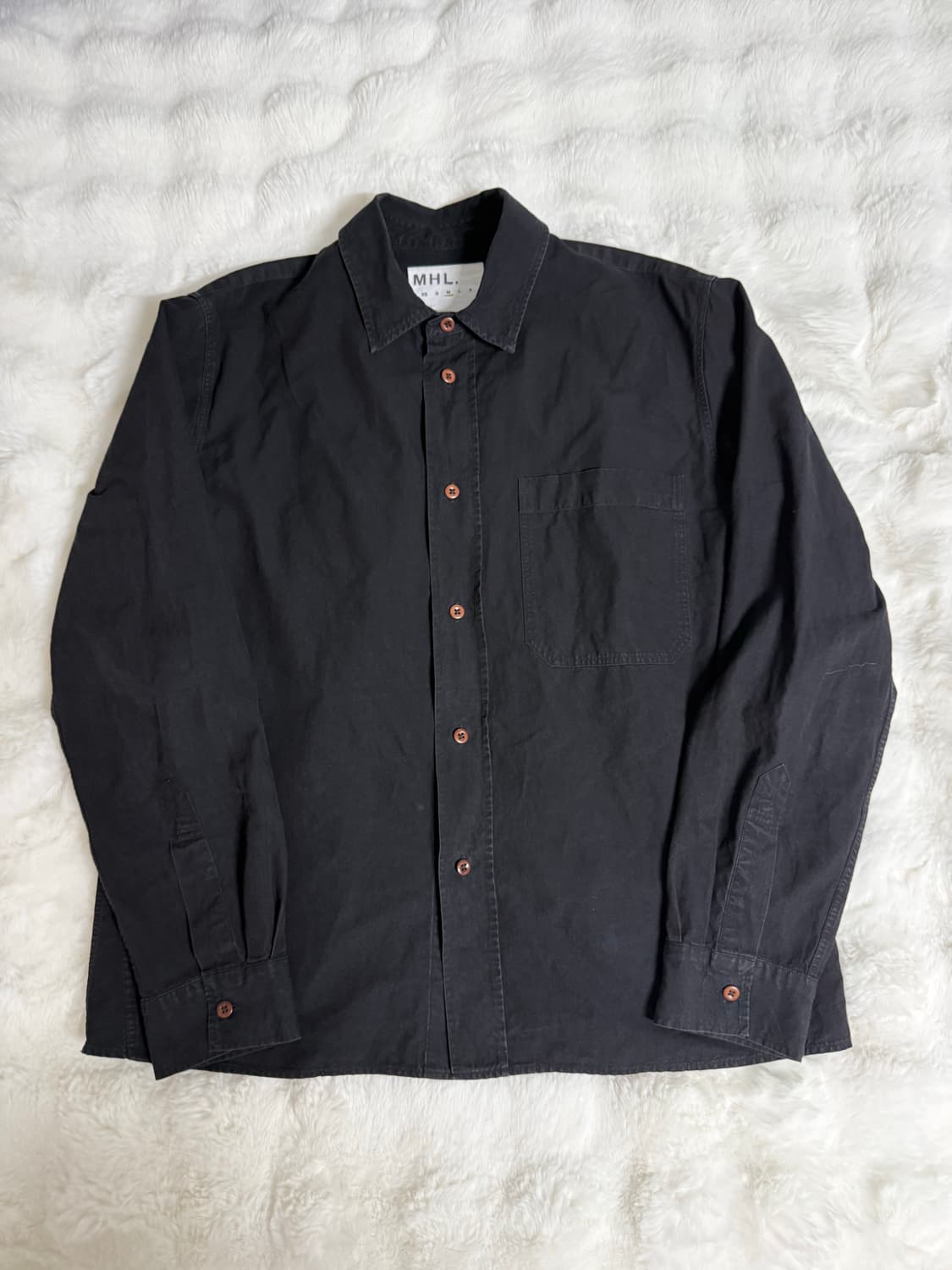 [M] mhl 마가렛호웰 셔츠 블랙 상품이미지2