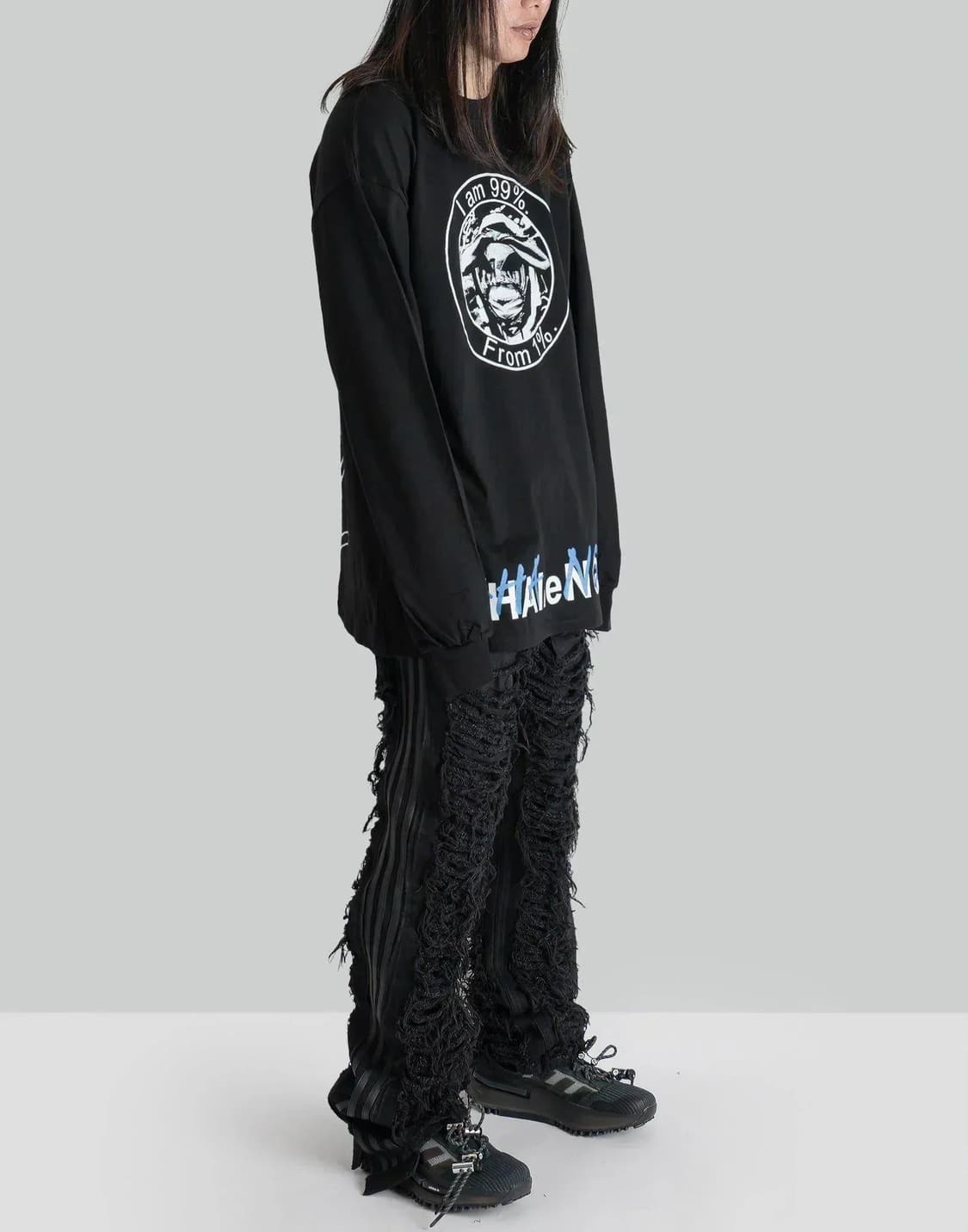 99% is 바조우 Side Ripped Washed Denim 상품이미지1