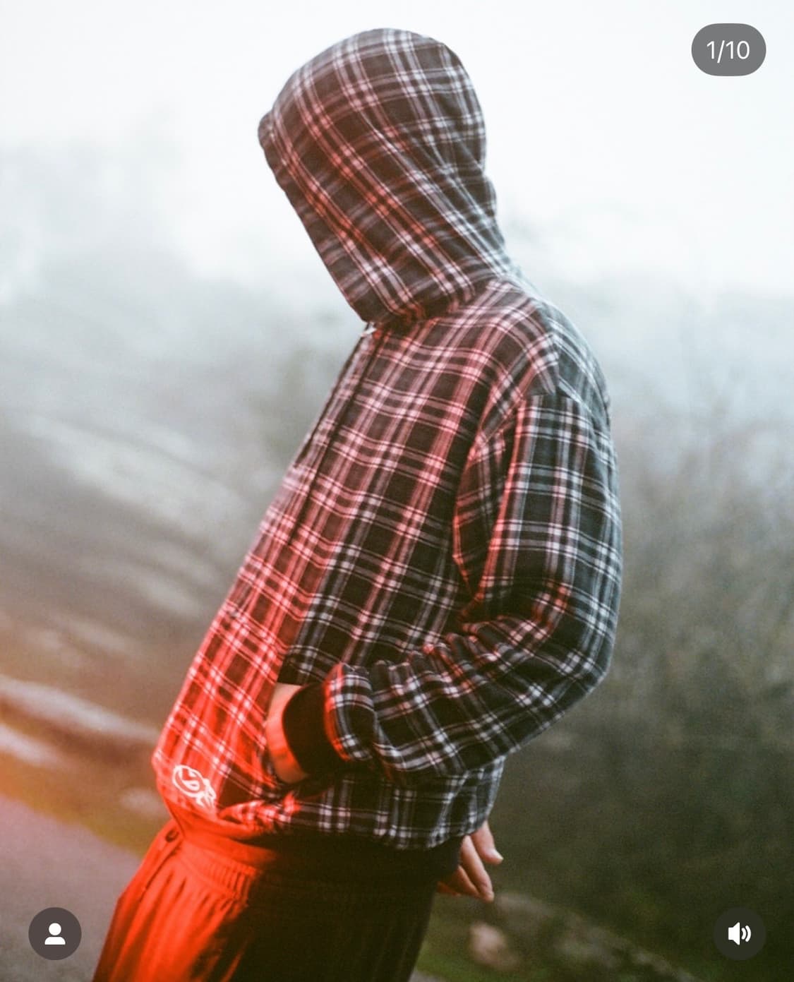 Yardsale reversible flannel hoodie green 상품이미지6