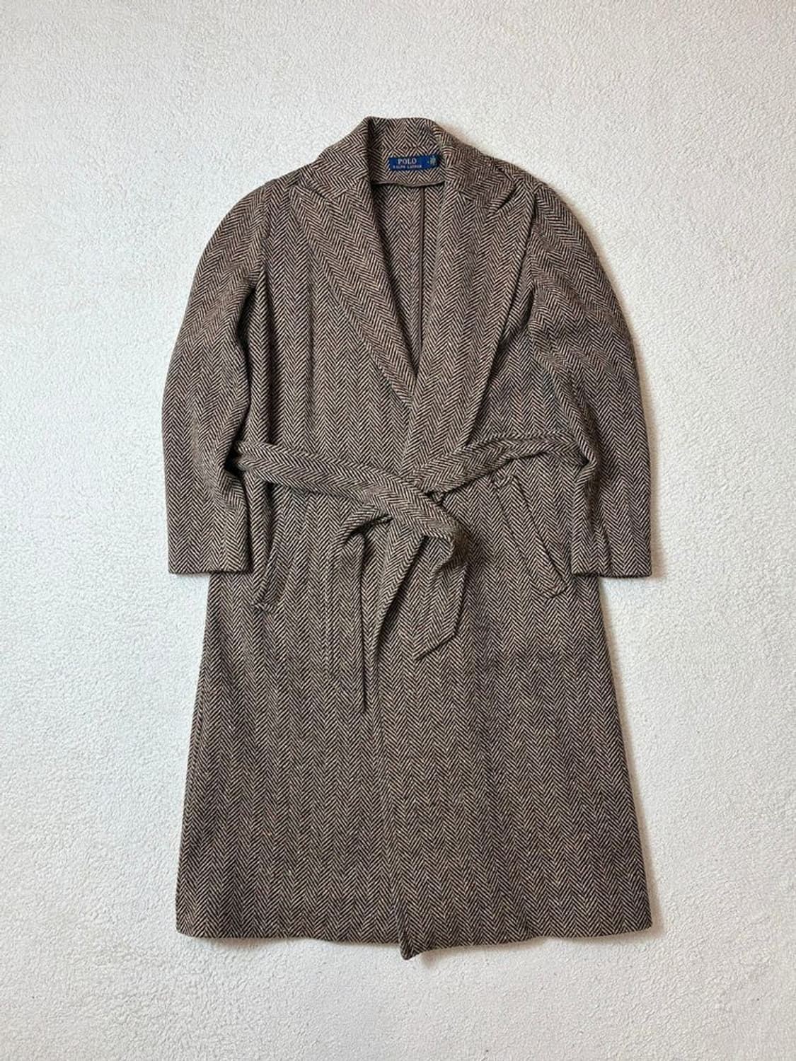 폴로 랄프로렌 클래식 울 헤링본 벨티드 롱 코트 PN6885 상품이미지1