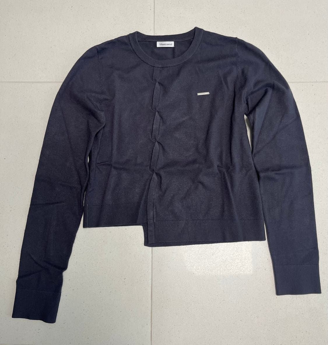 미세키서울 Origami pleats knit top BLACK 상품이미지5