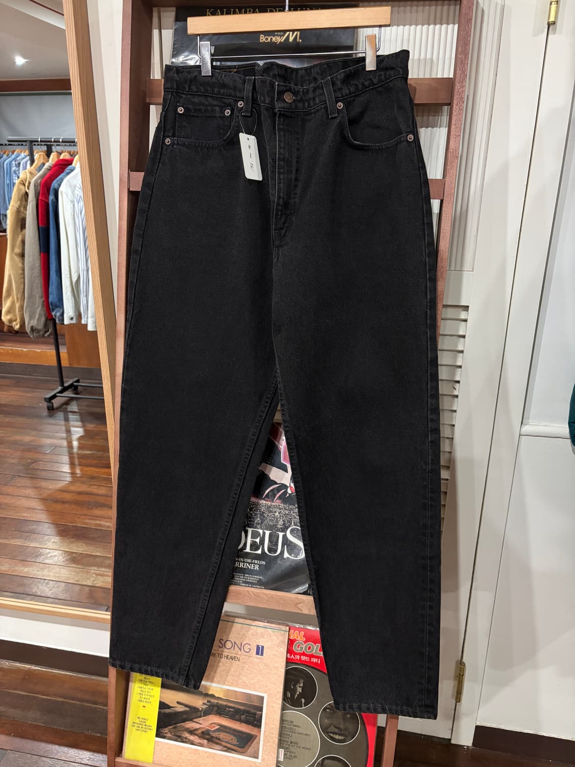 J27 90s USA 리바이스 550 흑청 데님팬츠 36x32 상품이미지1