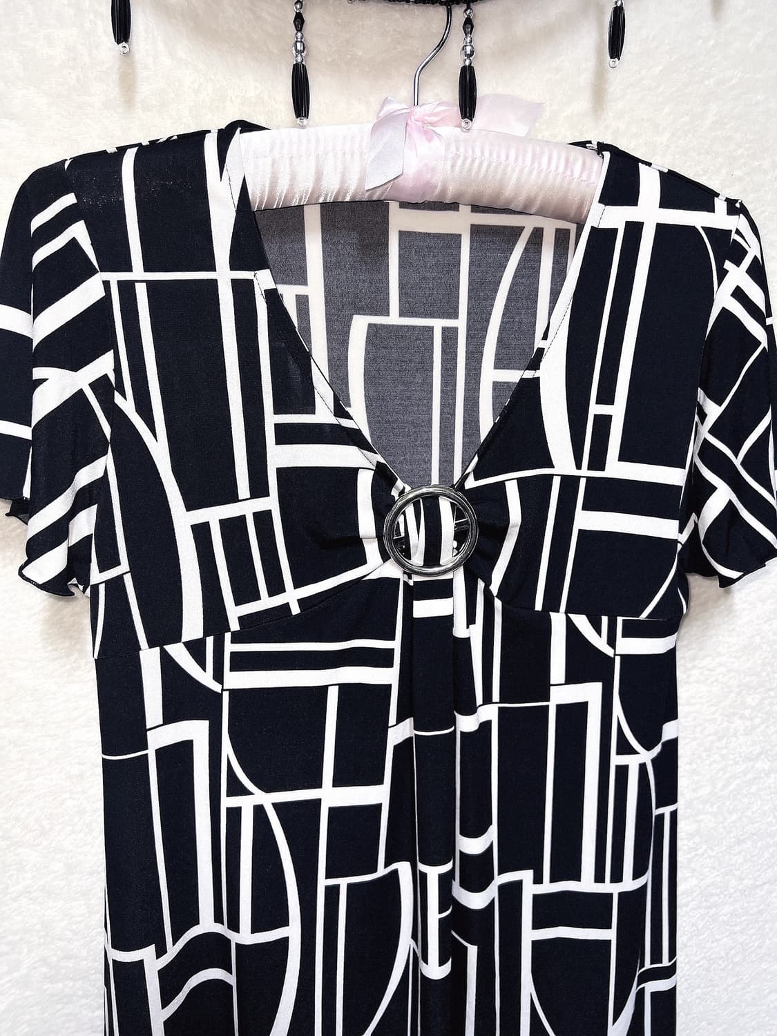 오네갸루 로맨틱 로걀 고스펑크 오링 패턴원피스 핀터 헤이세이 y2k 상품이미지8