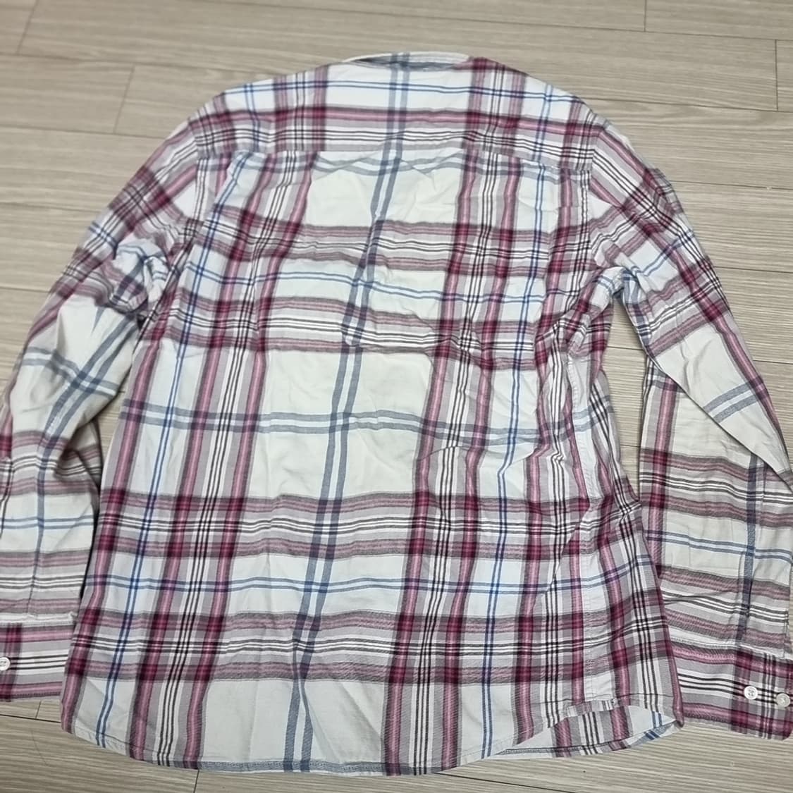 헨리코튼 화이트/핑크 체크 셔츠 남방(95) 상품이미지4