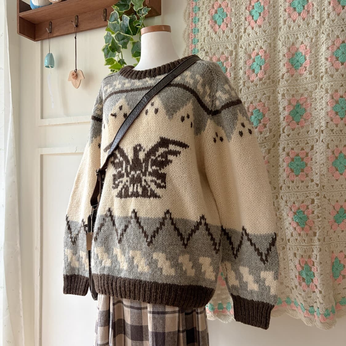 셀니빈티지 뮤트 노르딕 코위찬 니트 상품이미지6