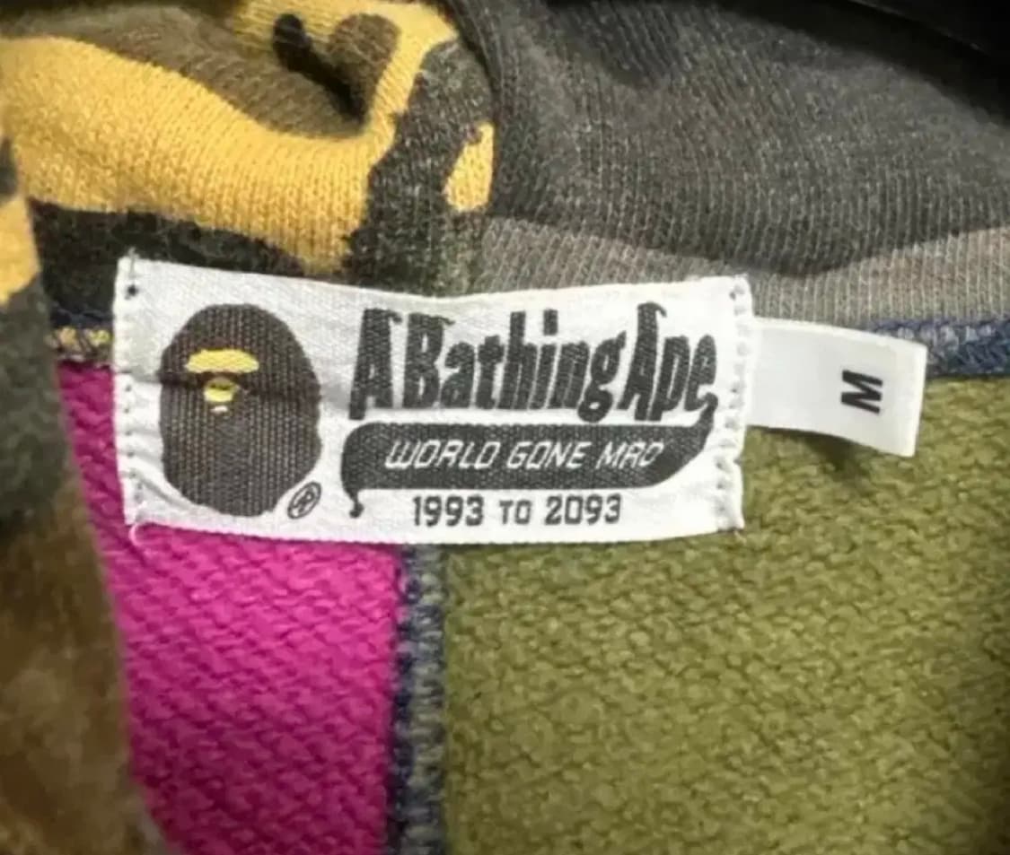 베이프 크레이지믹스카모샤크후드집업 상품이미지8