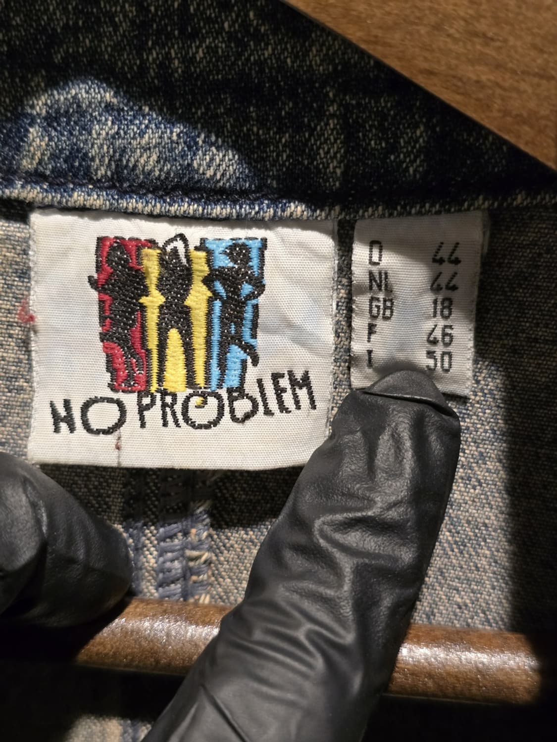 90s NO PROBLEM Denim Long Jacket 상품이미지5
