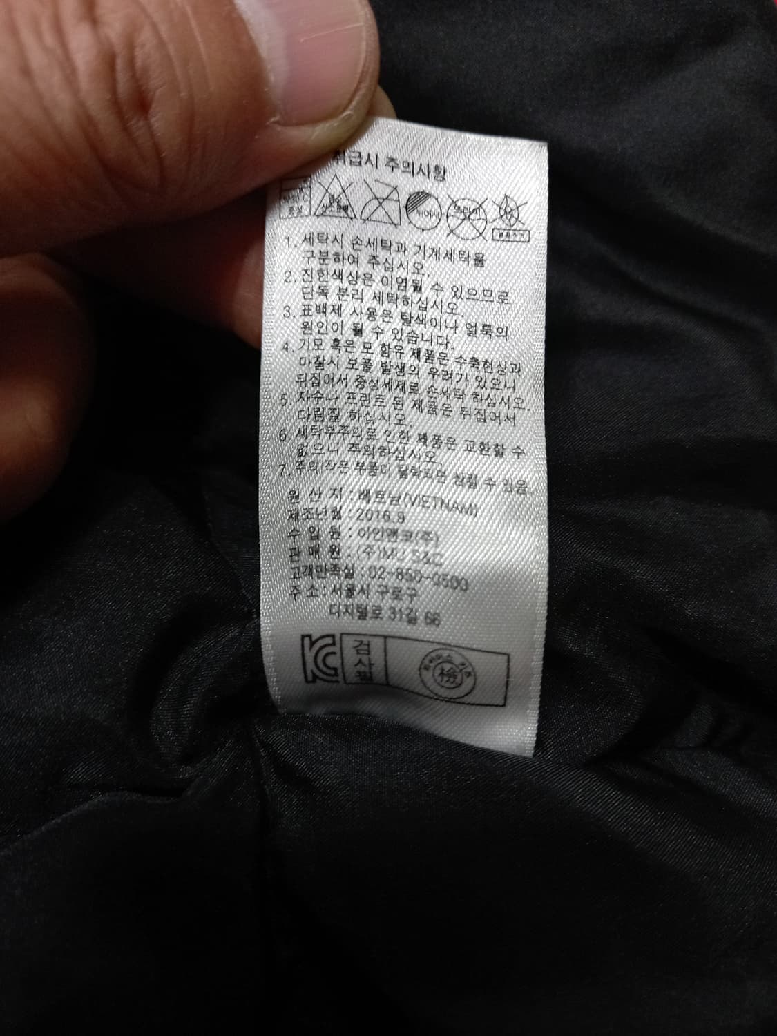 M90 리바이스 여성용 덕다운 하프패딩 레드 M-978 상품이미지8