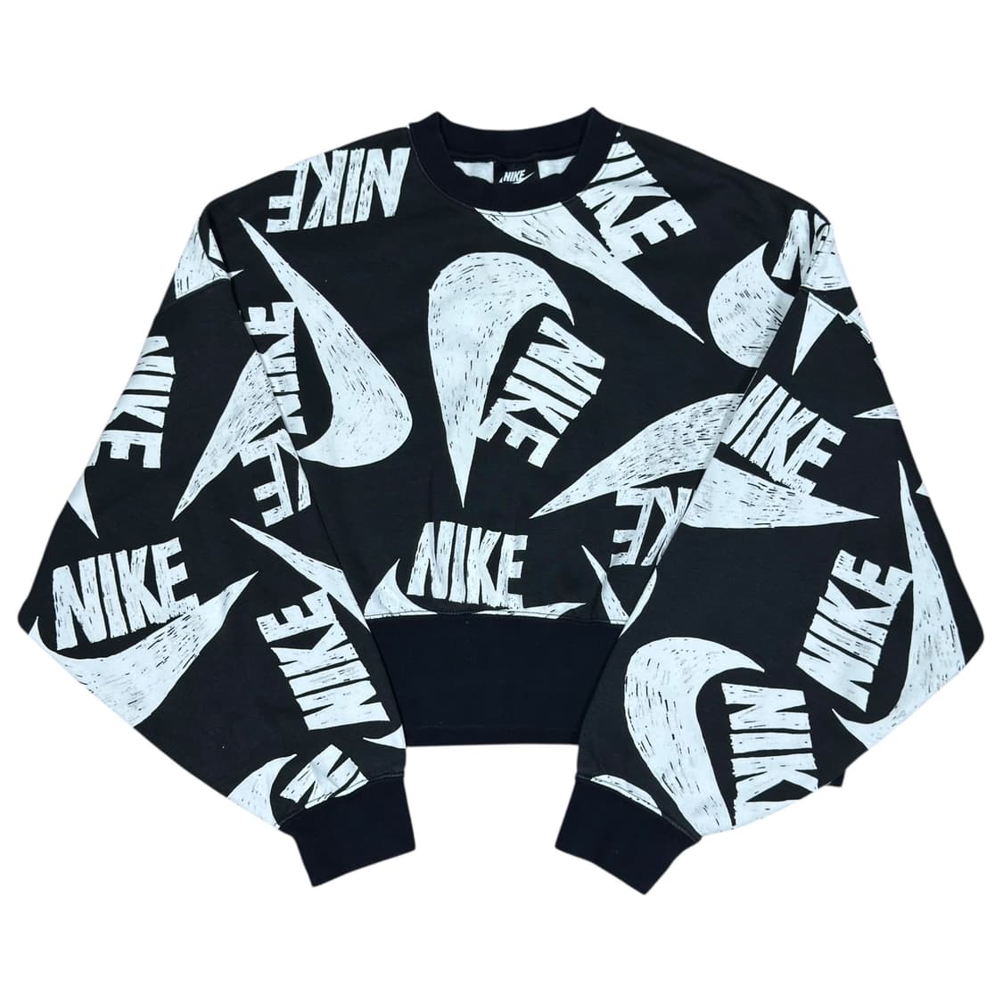 바배) 나이키 멀티로고 기모 크롭 스포츠웨어 상품이미지2