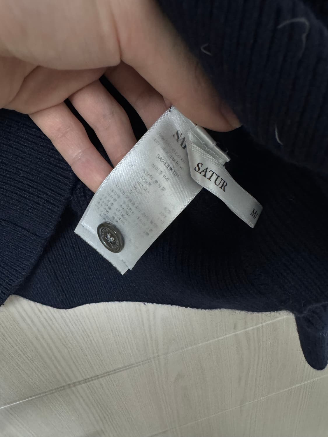 (세터) 반집업 니트 네이비 세일러 상품이미지2