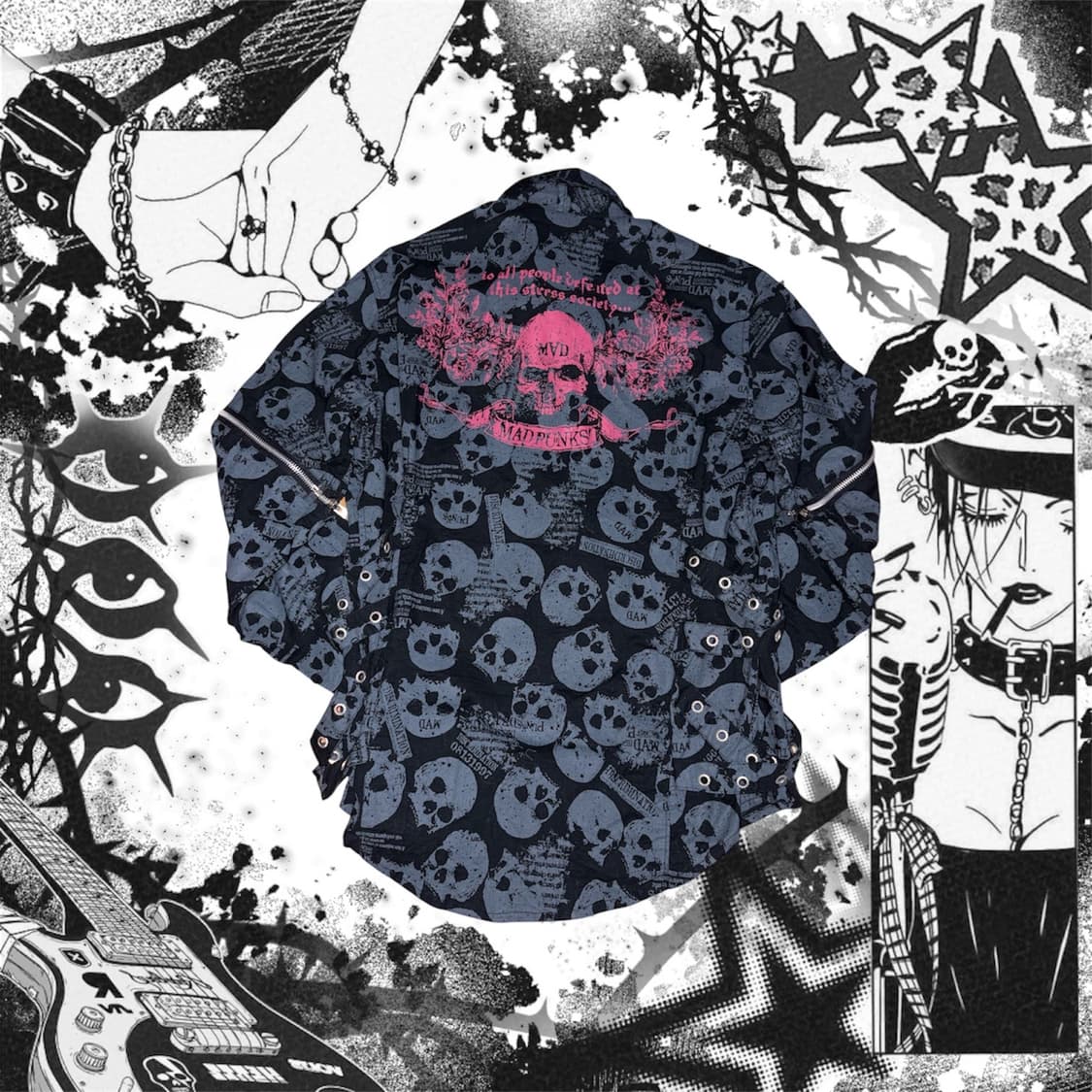 매드펑크 컨버터블 투웨이 셔츠  상품이미지2