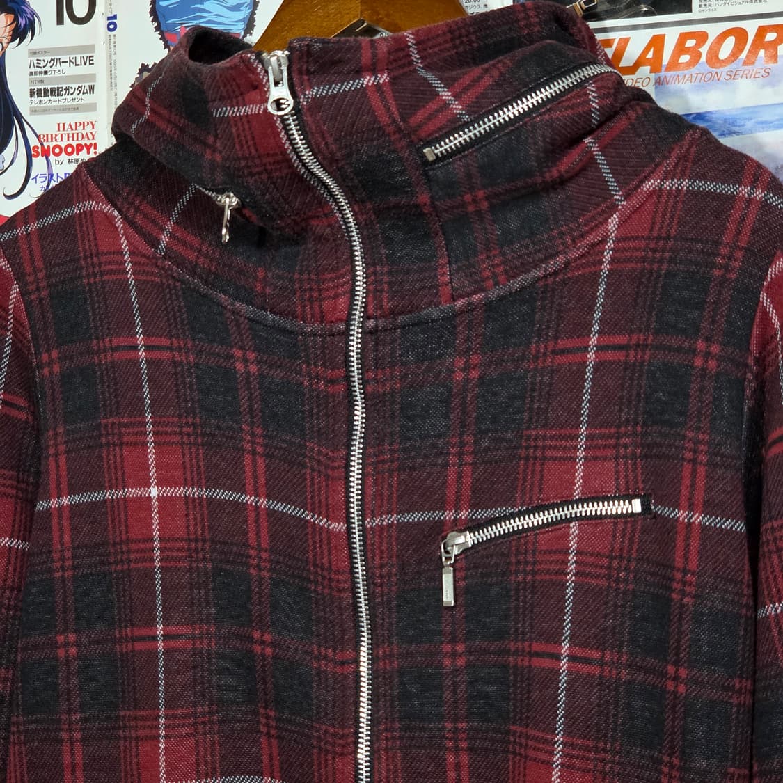 JPN 타탄체크 펑크 후드집업 상품이미지4