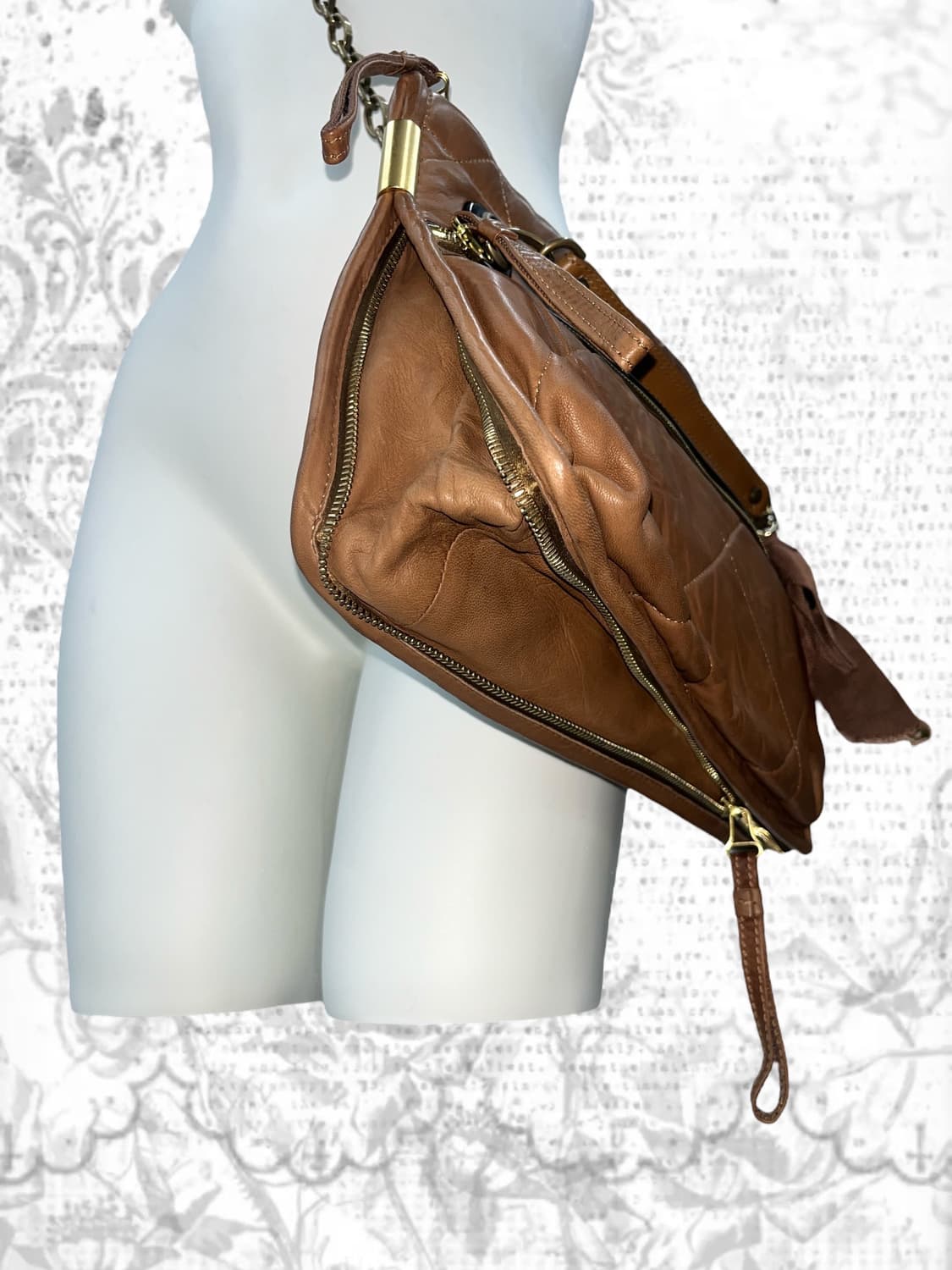 'LANVAN' brown chian sholder bag 상품이미지5
