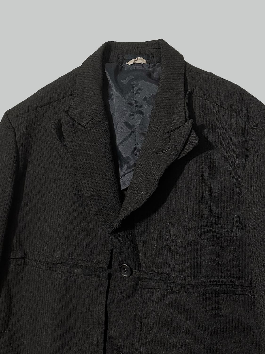 꼼데가르송 옴므 듀스 축융 폴리 더블 카라 블레이저 상품이미지5