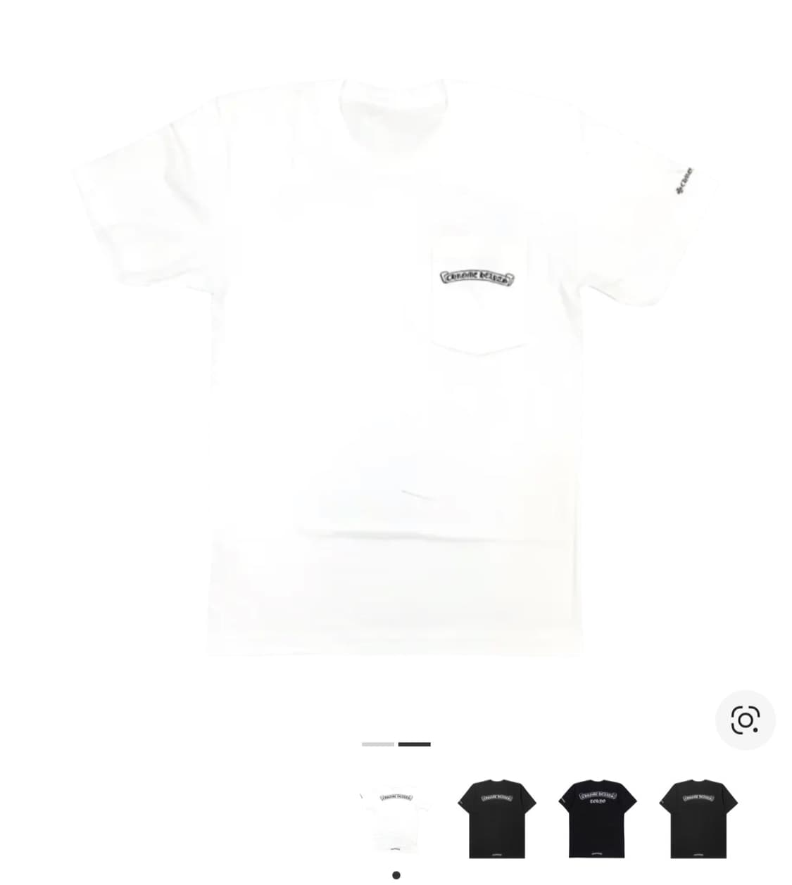 크롬하츠 스크롤 로고 티셔츠 화이트 xl 새상품 상품이미지1